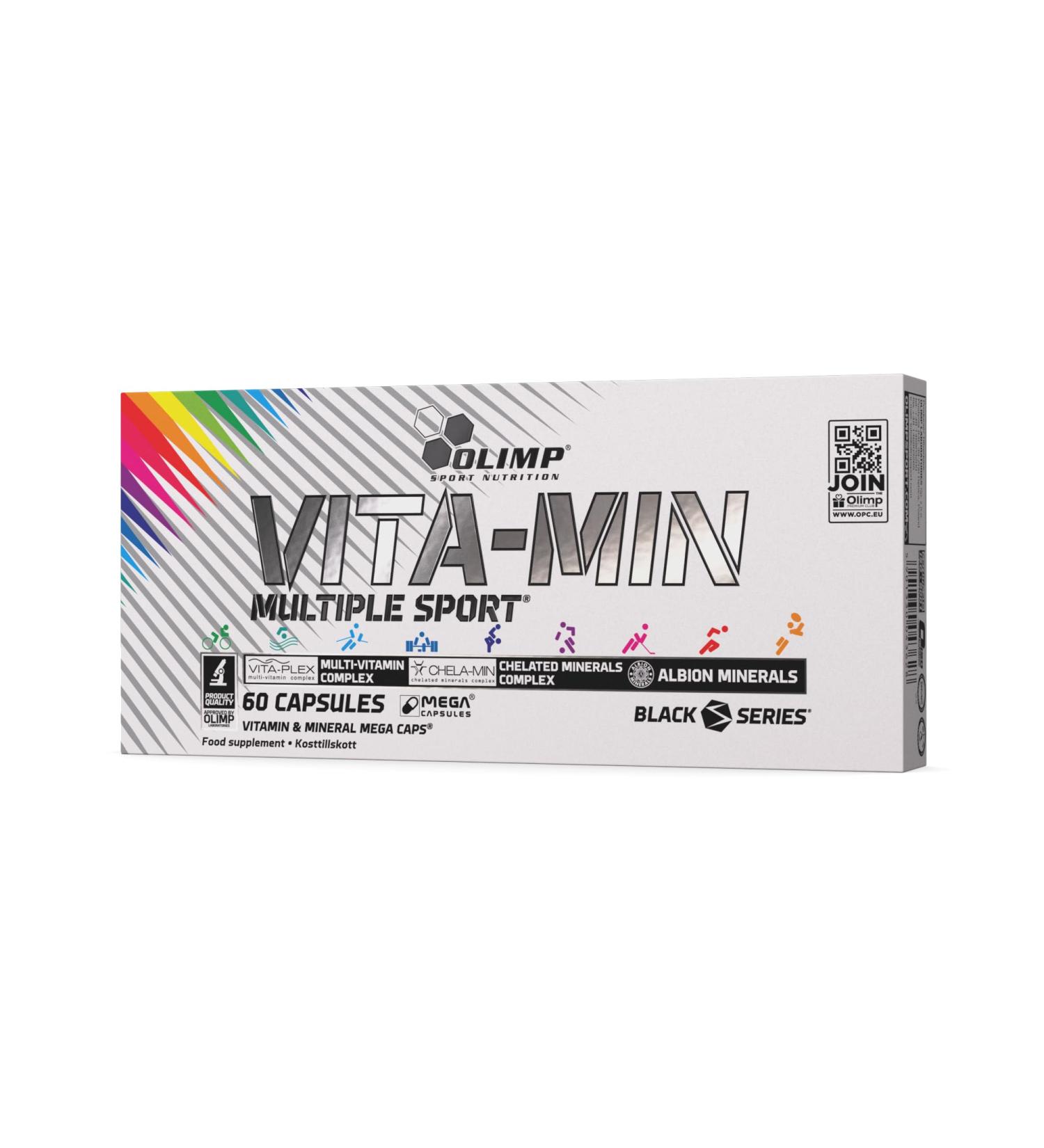 OLIMP Vita-Min Multiple Sport 60 Capsules - Essential Multivitamin for Active Lifestyles - Buy Online on GoSupps.com