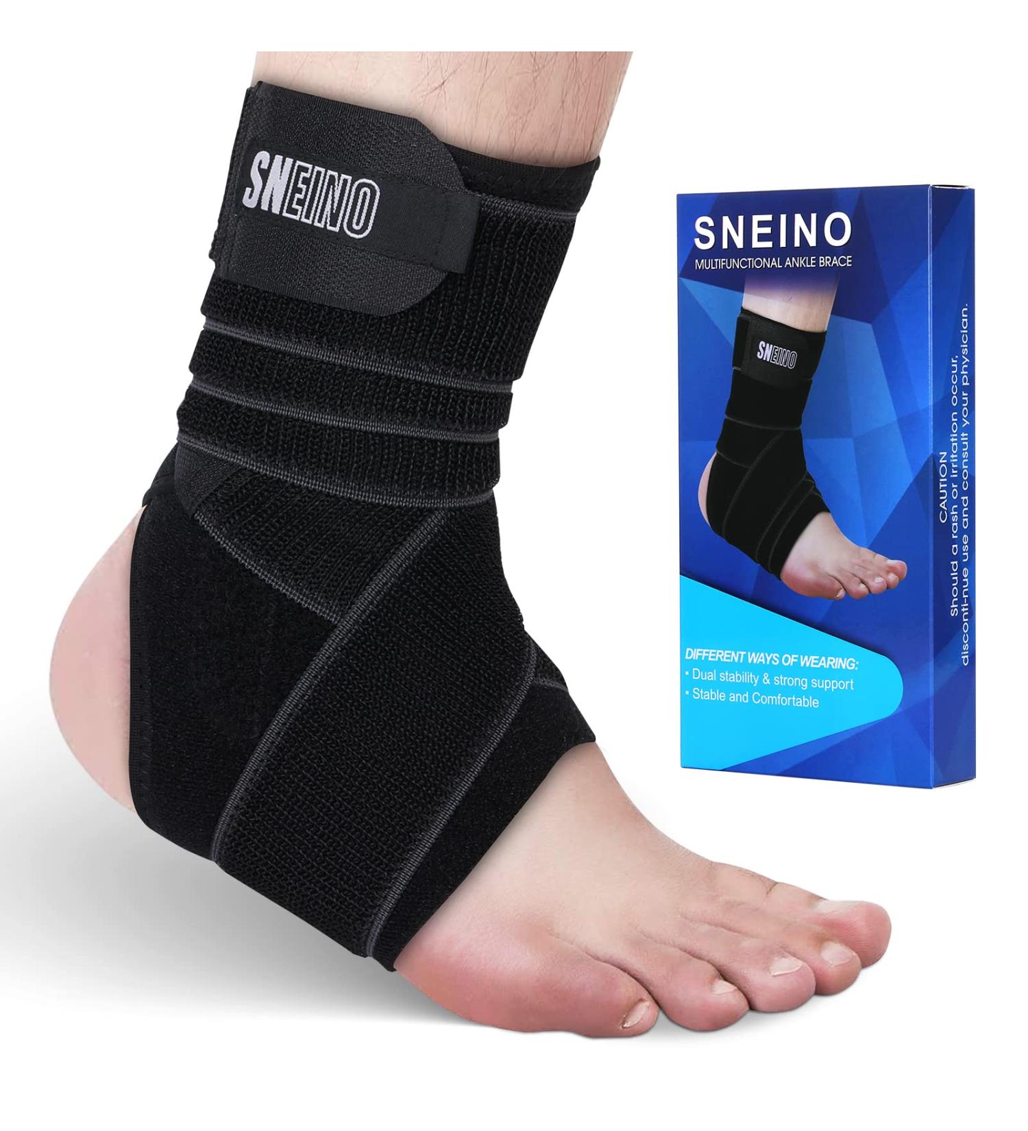 SNEINO Ankle Brace for Women & Men - Adjustable Breathable Ankle Support for Sprained Ankle | Stabilizer for Injury Recovery - Ideal for Basketball & Running | Small Black - Buy Online on GoSupps.com