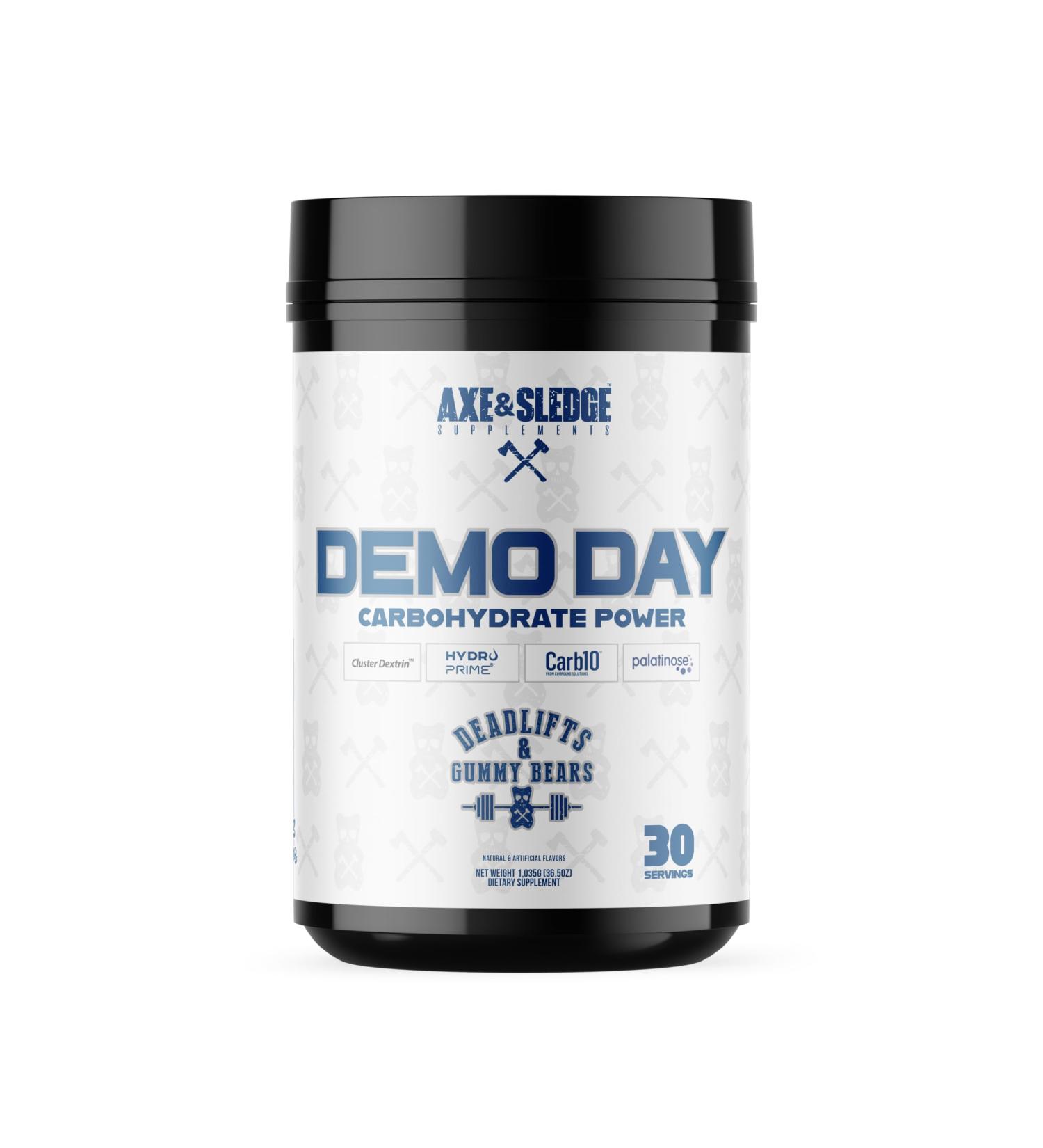 Axe & Sledge Demo Day Intra-Workout Carbohydrate Powder | 25g Carbs | Carbohydrate Supplement Powder | Enhances Performance Pumps & Recovery | 30 Servings DLGB Deadlifts & Gummy Bears
