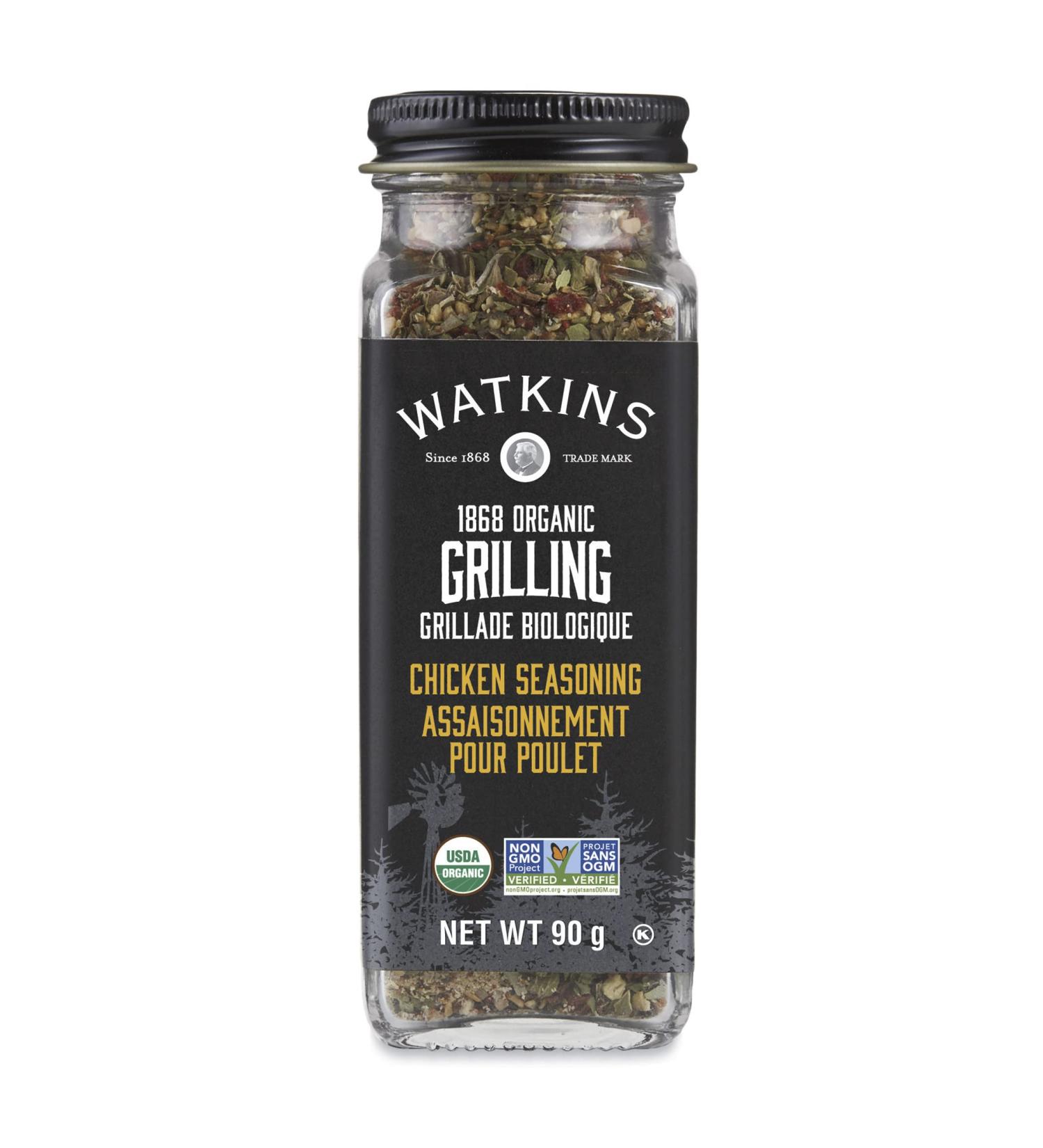 Watkins Gourmet Organic Grilling Chicken Seasoning Non-GMO Kosher 90 g - Buy Online on GoSupps.com