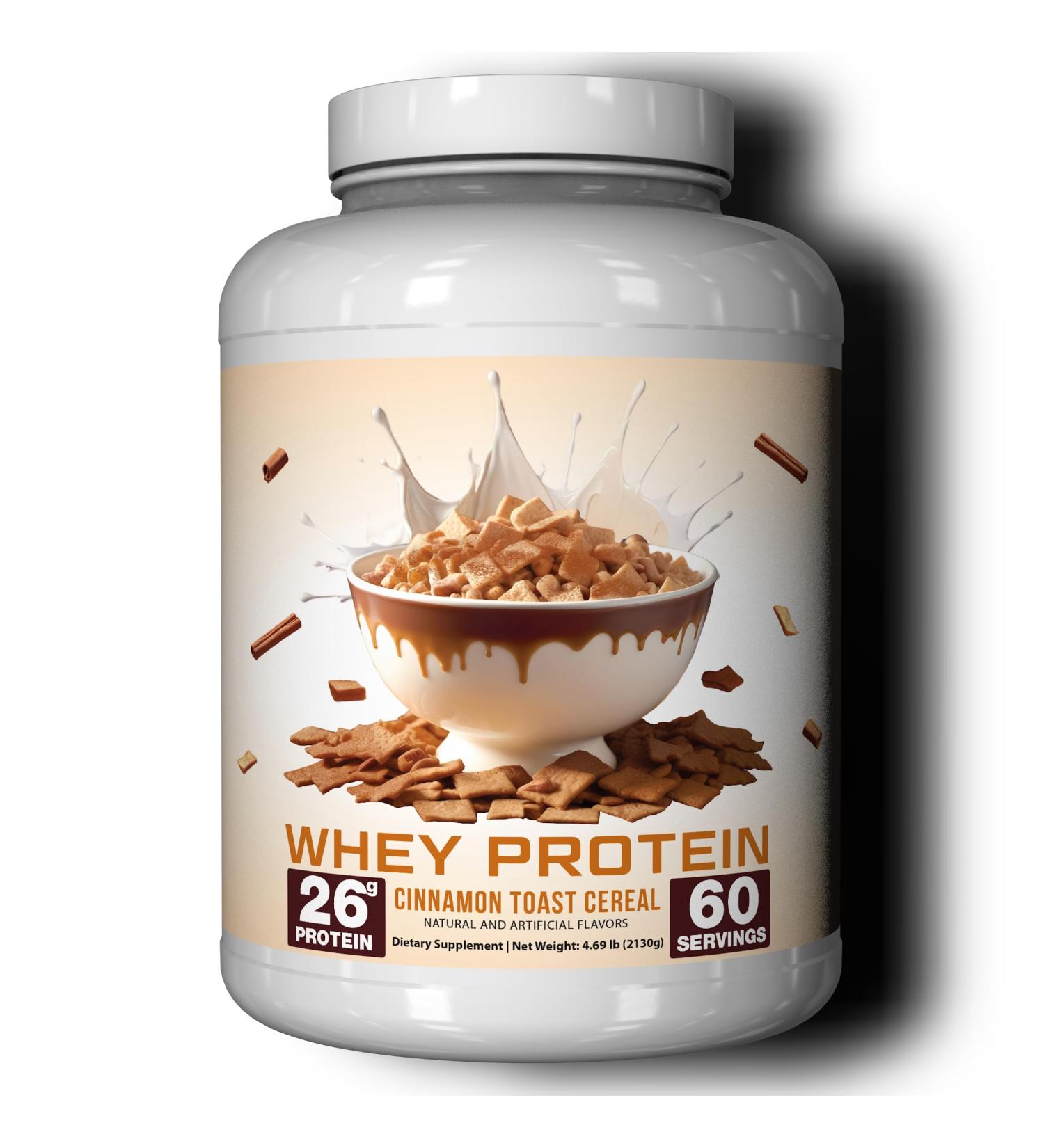 Ekkovision Protein Powder Cinnamon Toast Cereal 25 G Whey Protein per Scoop Low Lactose High Protein for Men & Women With Active Lifestyles Perfect for Shakes Smoothies and Recipes 60 Servings - Buy Online on GoSupps.com