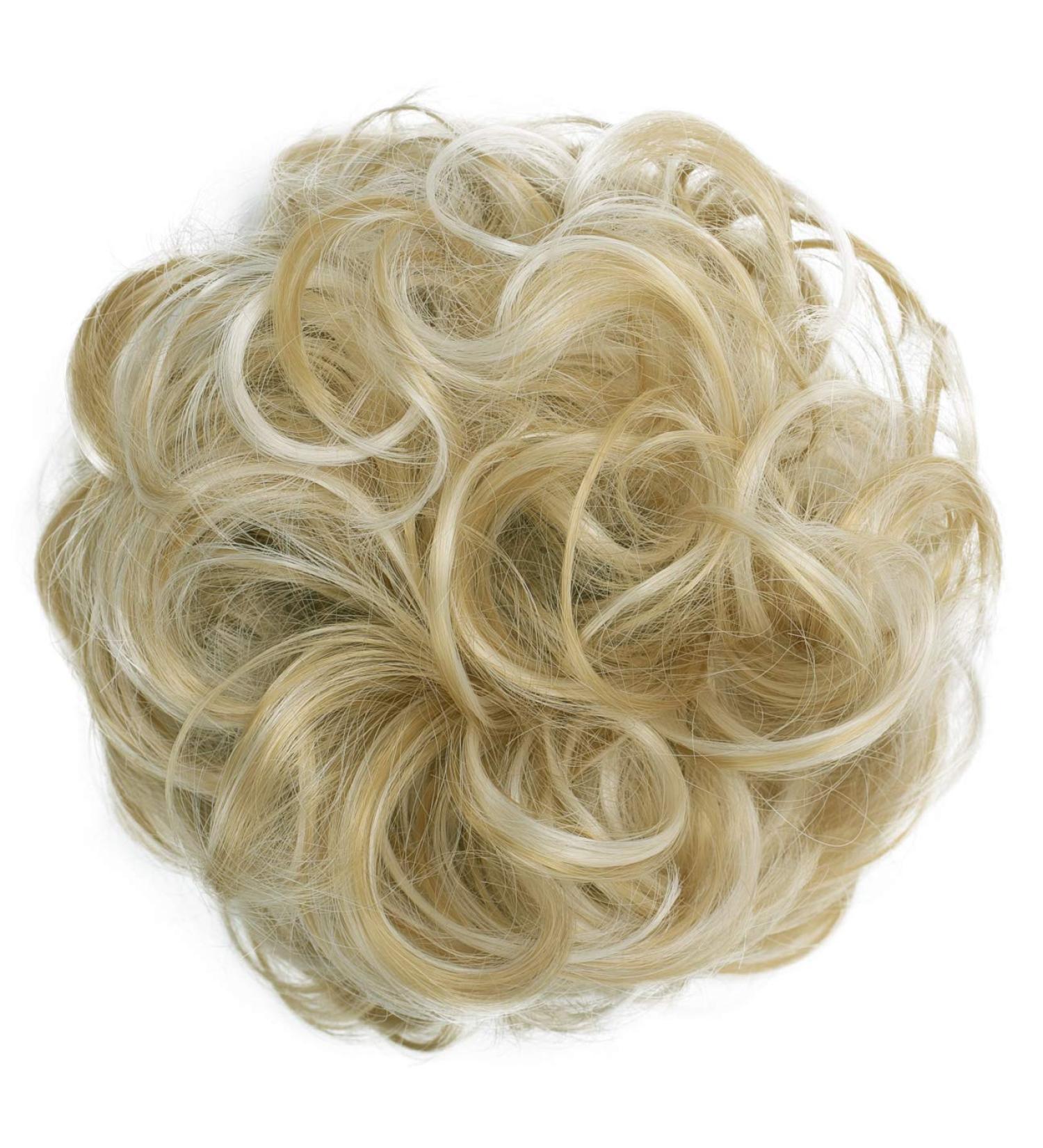 CAISHA by PRETTYSHOP Messy Scrunchie Bun Voluminous Wavy Hairpiece in Blond Mix - Heat-Resistant Synthetic Fibres | #86AH613 G30A - Buy Online on GoSupps.com
