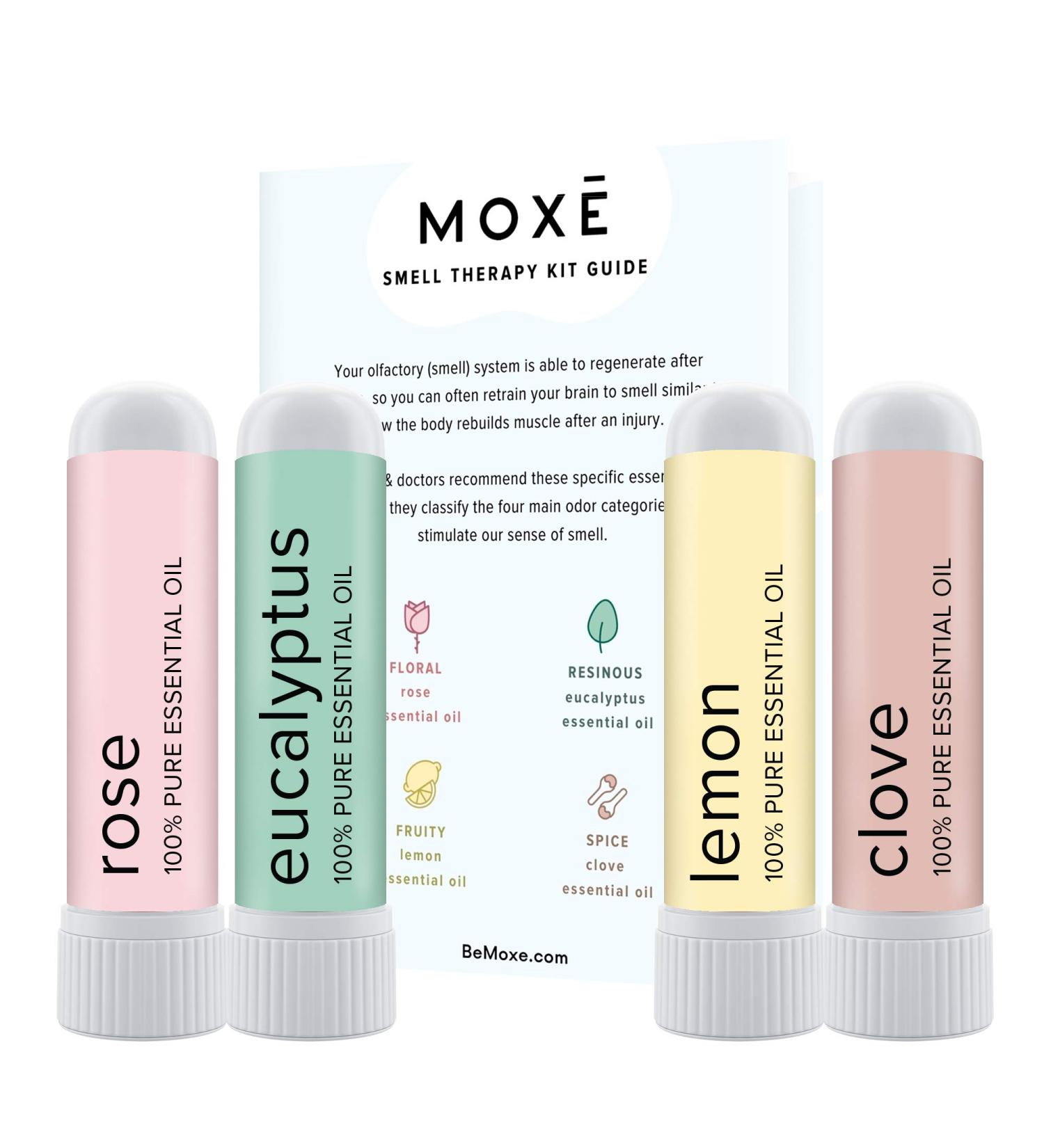 MOXE Smell Training Kit: Olfactory Regeneration with 4 Essential Oils - Made in USA | Natural Therapy for Smell Loss - Buy Online on GoSupps.com