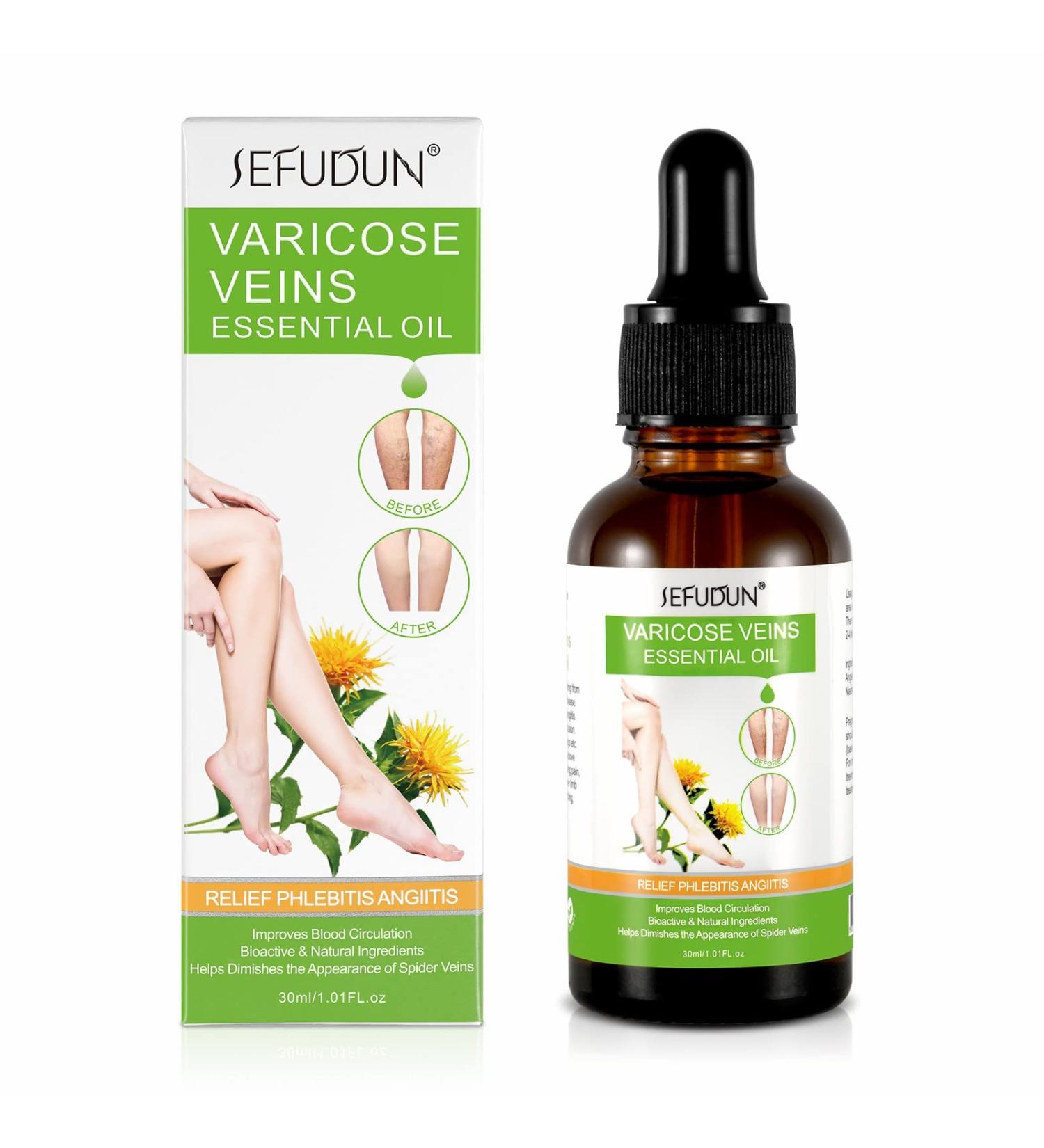 Varicose Veins & Spider Veins Essential Oil for Improved Leg Circulation - 30ML - Buy Online on GoSupps.com