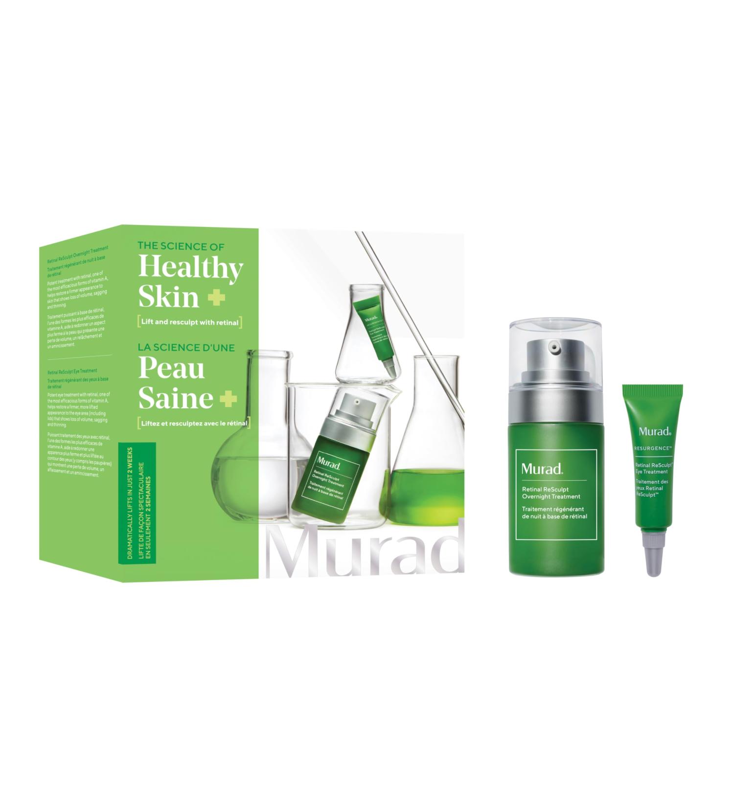 Murad Retinal Trial Kit - Anti-Aging 2-Piece Set | Lift & Resculpt with Retinal Serum & Eye Cream (0.5fl oz & 0.11fl oz) - $73 Value - Shop Internationally - Buy Online on GoSupps.com
