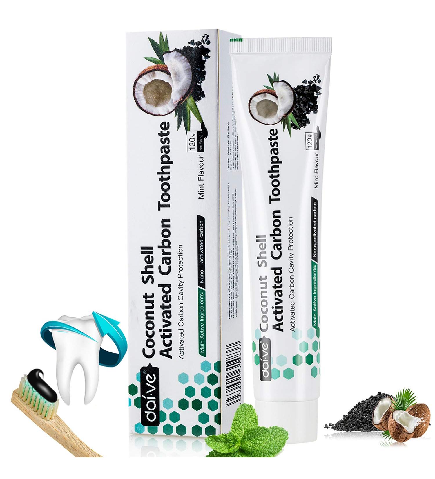 JXJFOZ Whitening activated charcoal toothpaste - Fluoride-free black toothpaste - Natural charcoal whitening - Active toothpaste - White teeth - 120 g - Buy Online on GoSupps.com