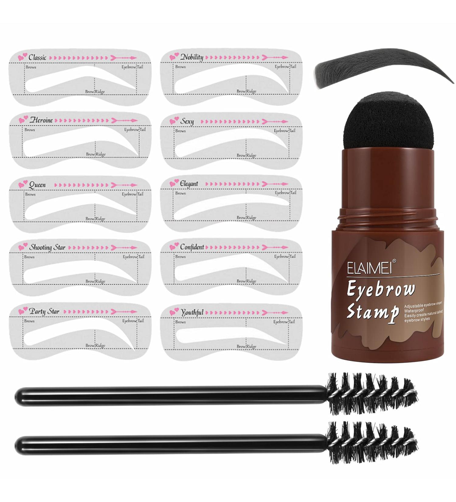 Eyebrow Stamp Shaping Kit - Waterproof Brow Makeup Stencil & Powder Set for Perfect Eyebrows - International Shipping Available - Buy Online on GoSupps.com