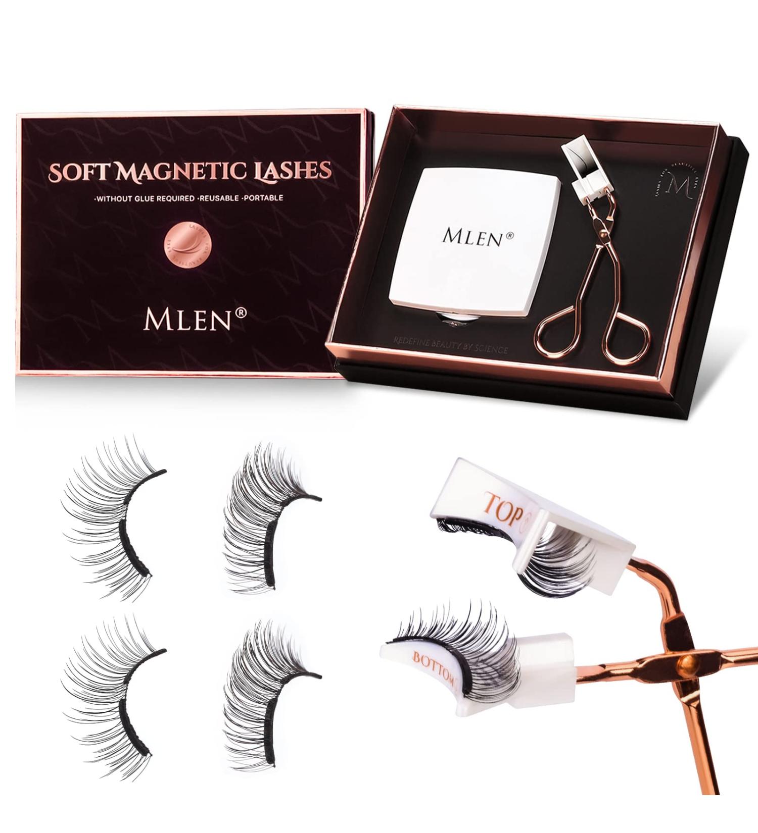 Dual Magnetic Eyelashes - Natural Look, No Glue Needed, Reusable 3D Fake Lashes - Elegant Lady Style - Buy Online on GoSupps.com