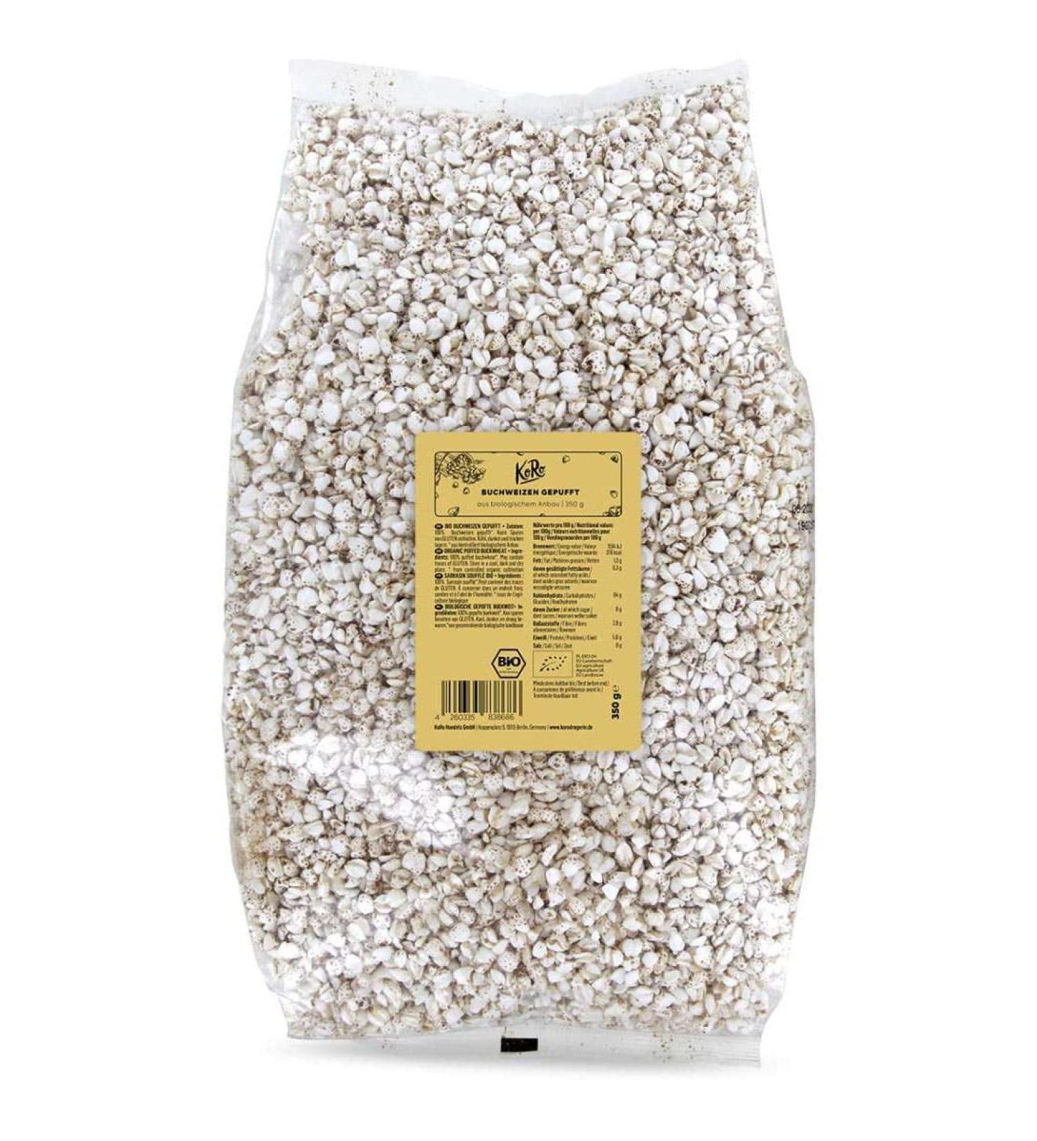 KoRo - organic puffed buckwheat 350g - unsweetened muesli in an economical packaging from 100% organic farming - Buy Online on GoSupps.com