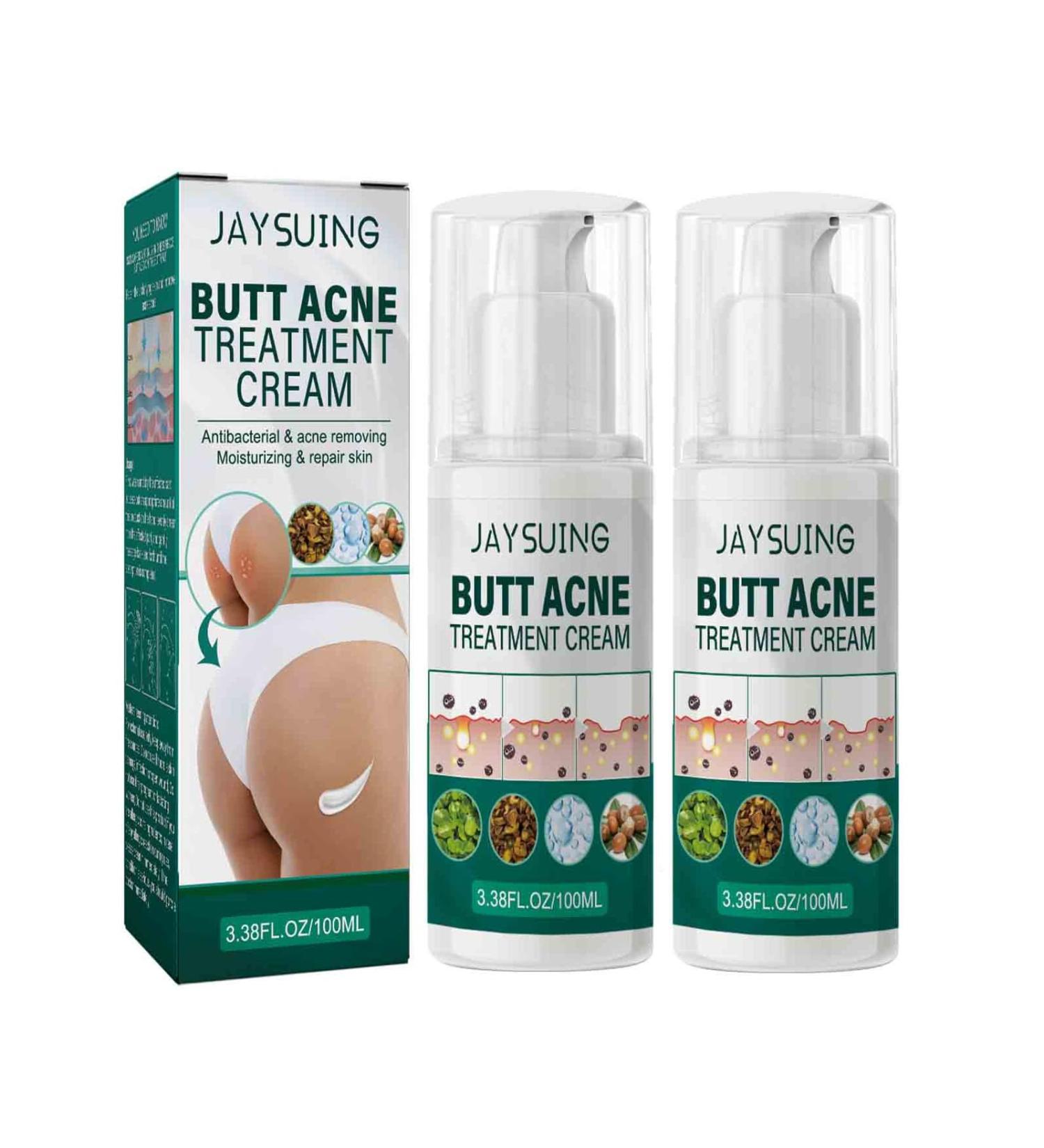  Orgrul Set of 2 creams for treating buttock acne and acne anti-pimple cream deep pore cleansing balances skin's moisture and oil gentle ingredients easy to apply - Buy Online on GoSupps.com
