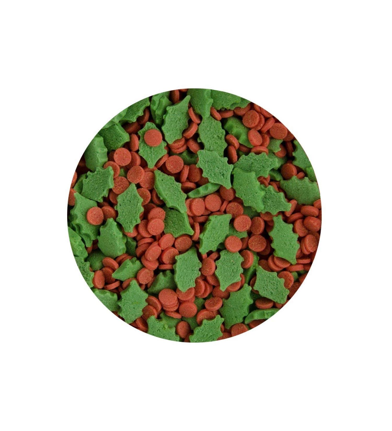 Scrumptious Sprinkles Holly and Berries Cake Sprinkles 60g