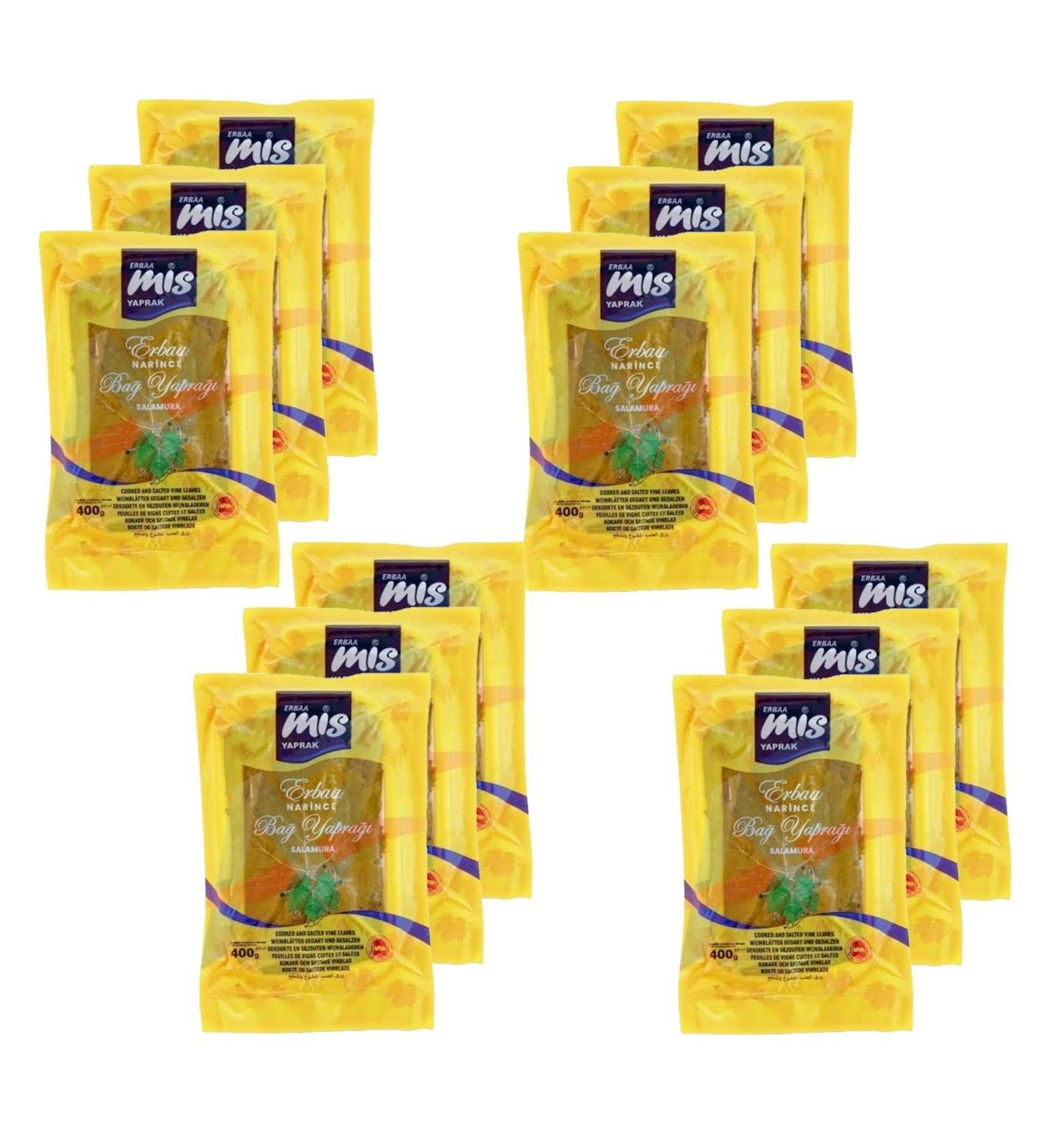 Erbaa Mis Yaprak Lot of 12 Vine Leaves - 400g Bag