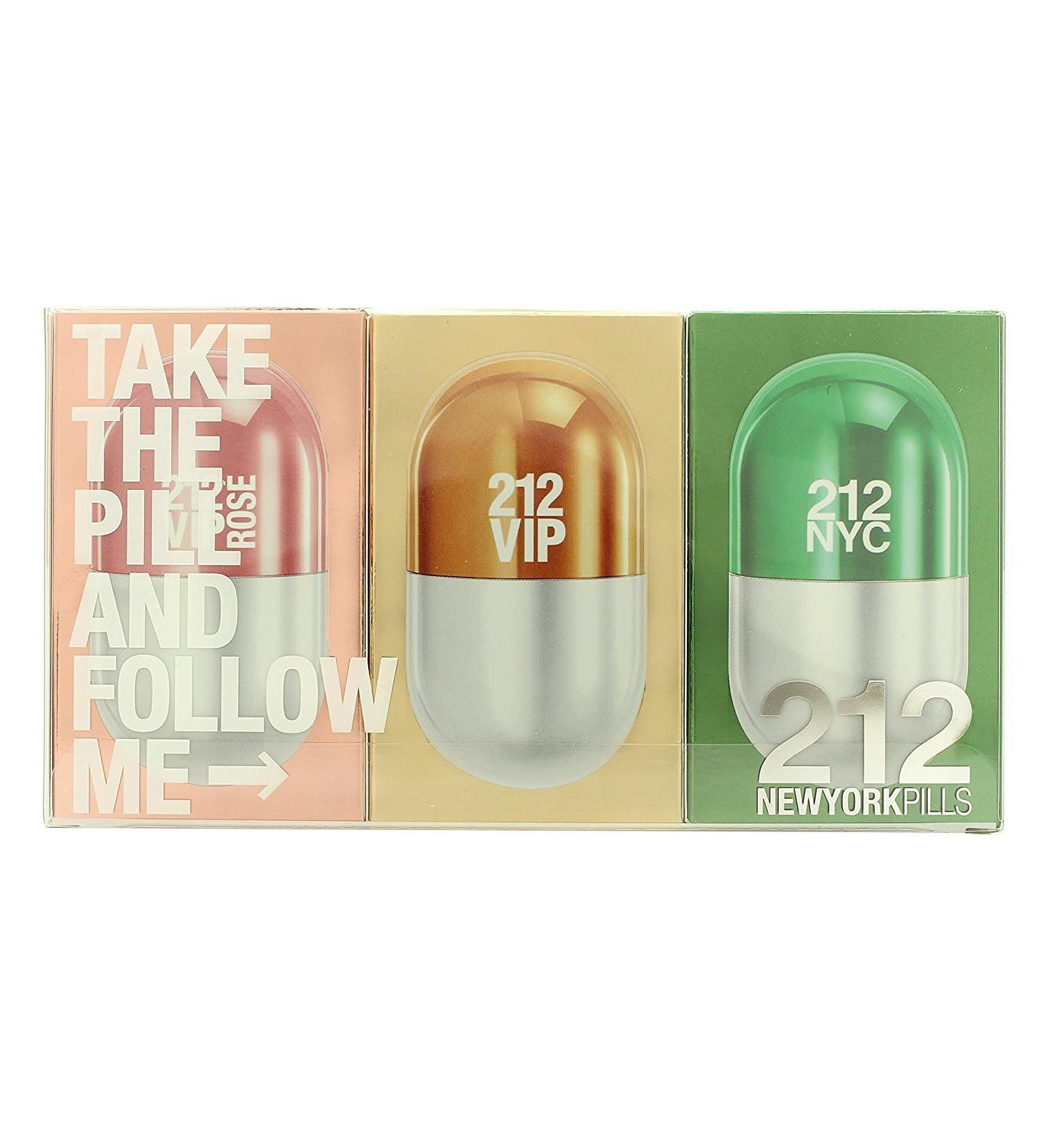 Carolina Herrera 212 Women New York Pills Gift Set 0.7oz (20ml) 212 Femme EDT + 0.7oz (20ml) 212 Vip