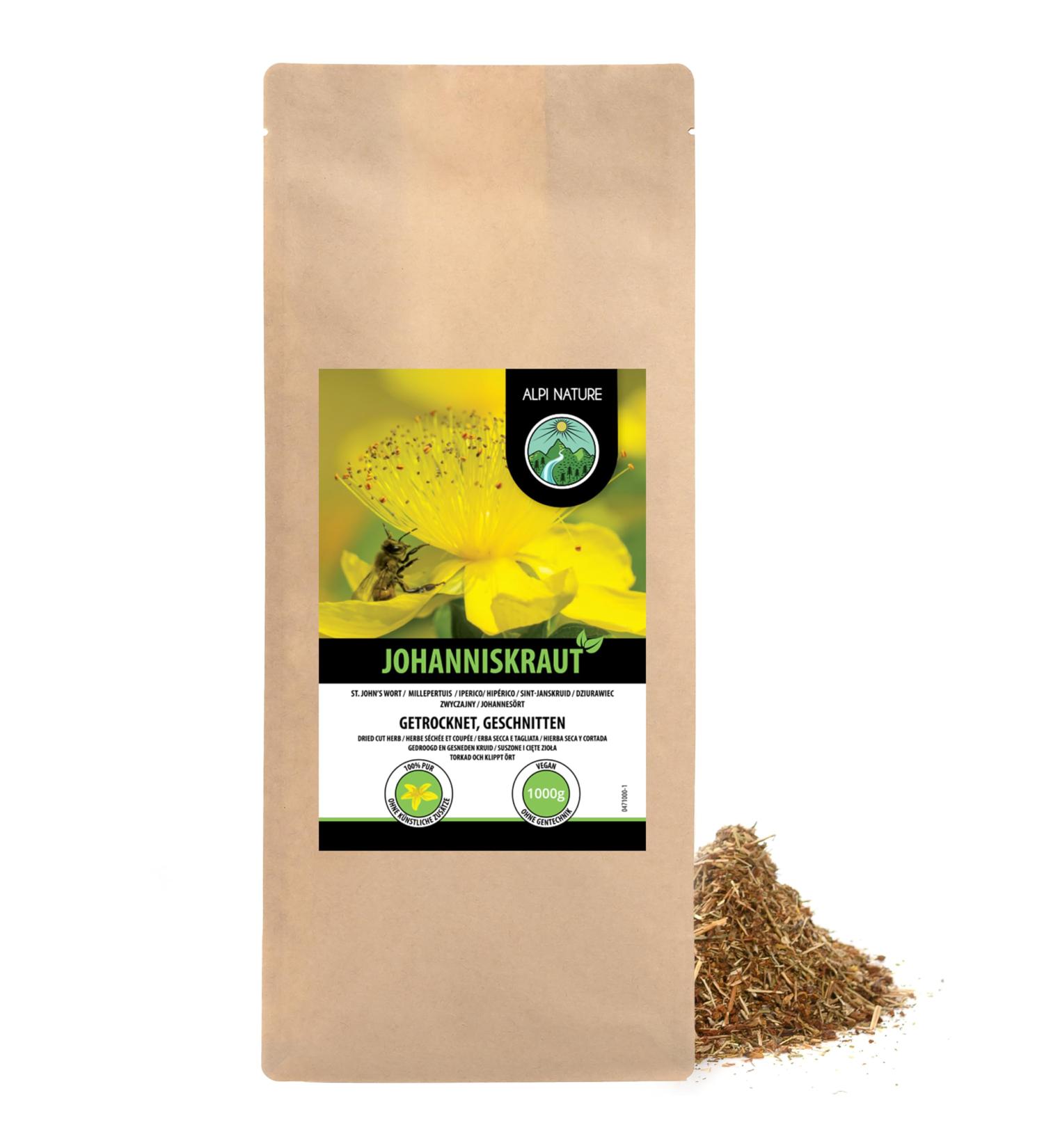  Alpi Nature Alpi Nature St. John's Wort Tea 1kg Dried and Cut St. John's Wort Herb Loose Leaf Tea - Buy Online on GoSupps.com