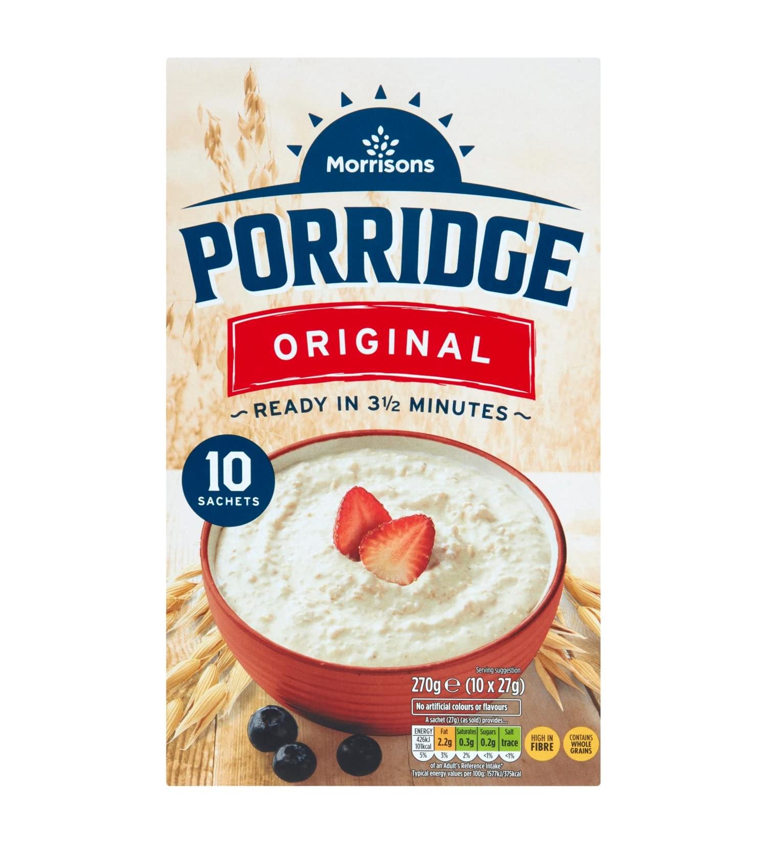 Morrisons Original Oat Sachets 10 x 27g Sachets - Buy Online on GoSupps.com