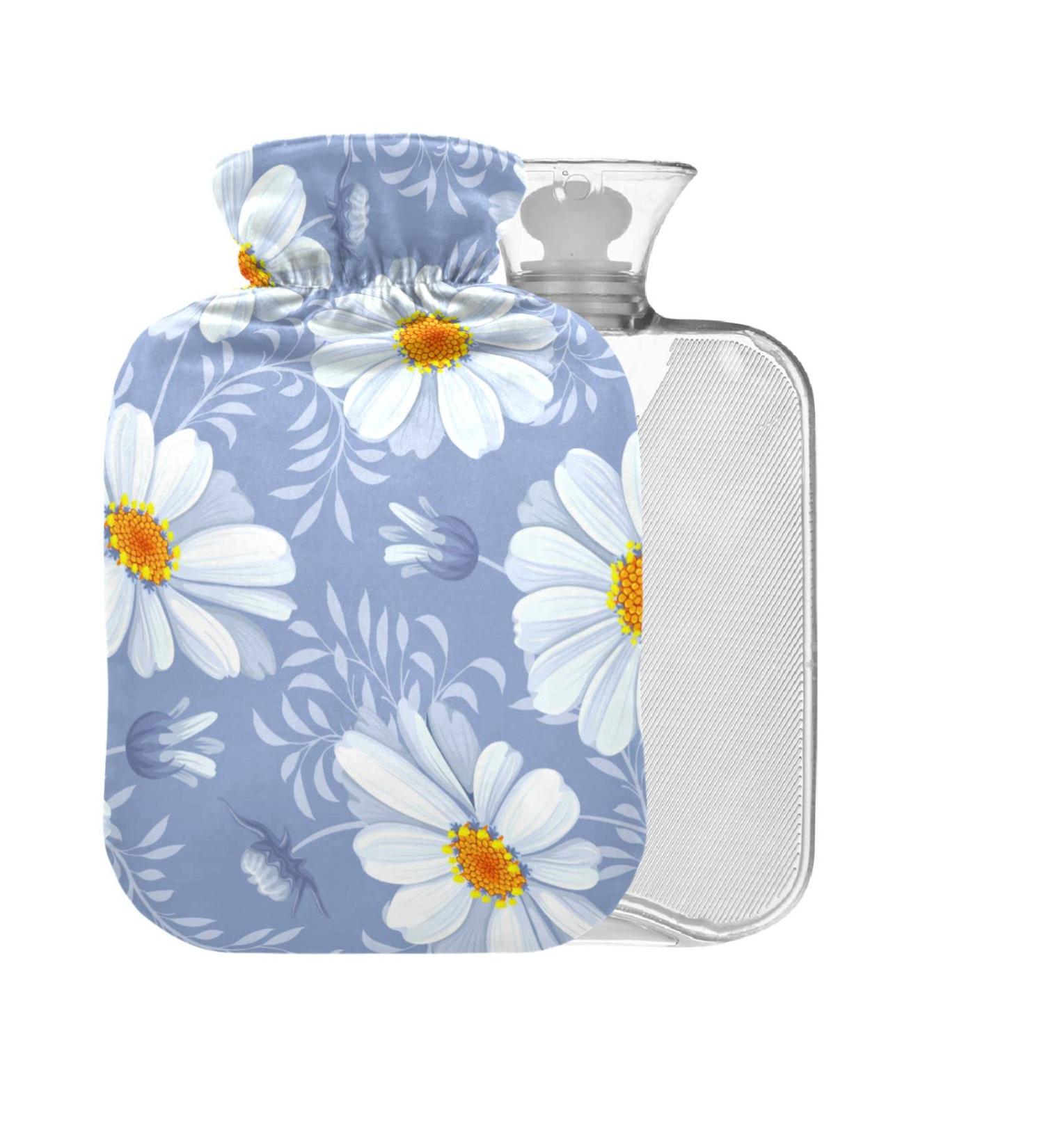 Heat Bottle 1L - Retro Geese Flower Design for Pain Relief & Hot/Cold Therapy | BPA-Free - Buy Online on GoSupps.com