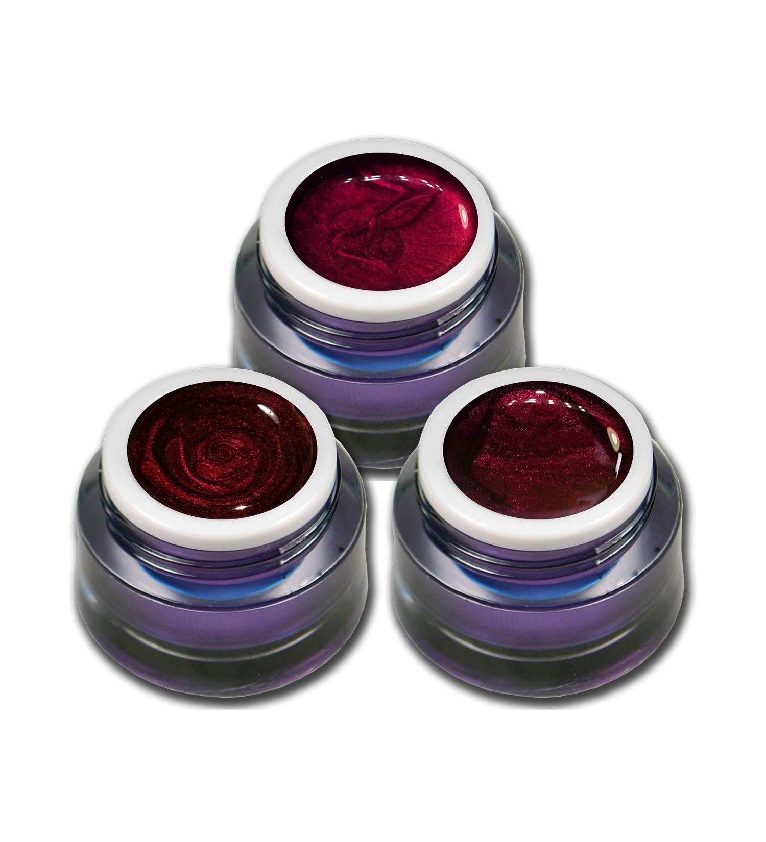 Deluxe Metallic Red UV Gel Nail Set - 3x5ml Color Gel Pack for Stunning Nails | International Shipping - Buy Online on GoSupps.com