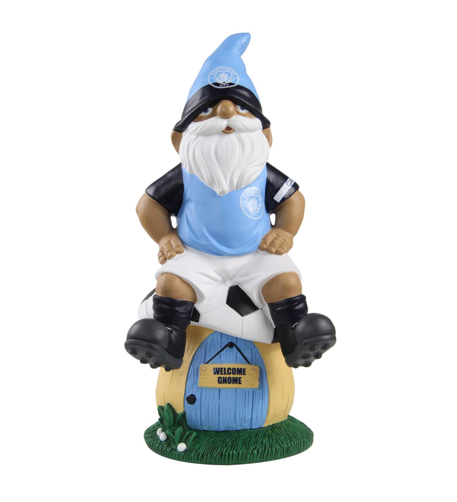 FOCO EPL Manchester City FC Garden Gnome in Toadstool - Perfect for Indoor & Outdoor Use | Shop Now - Buy Online on GoSupps.com