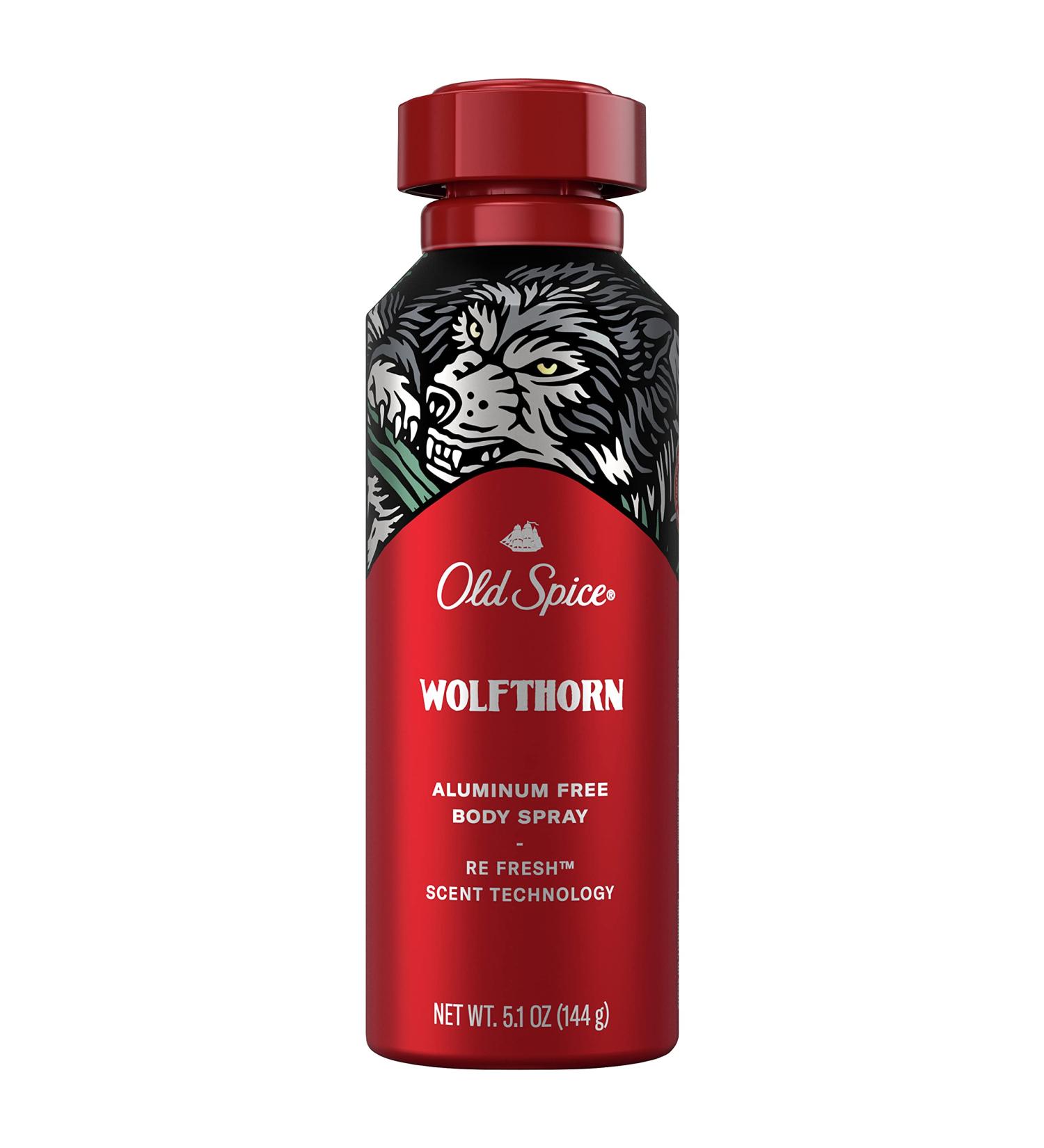 Old Spice Aluminum Free Body Spray for Men - Wolfthorn 5.1 Oz | Shop Internationally - Buy Online on GoSupps.com
