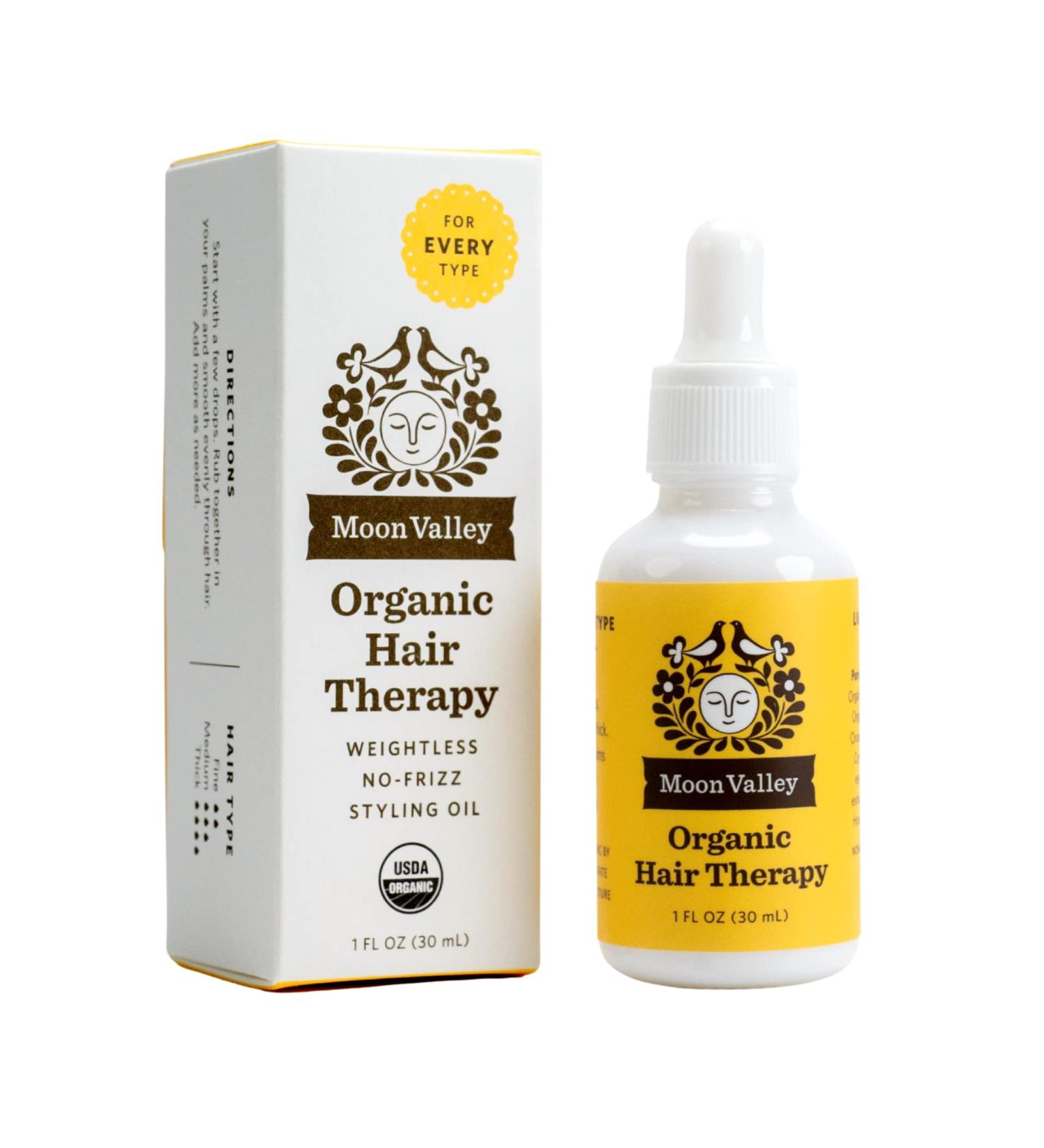 Moon Valley Organics Organic Hair Therapy - MCT Oil Jojoba Oil Argan Oil & Rosemary for Frizz Control & Hydrated Healthy Hair | Ship Internationally - Buy Online on GoSupps.com