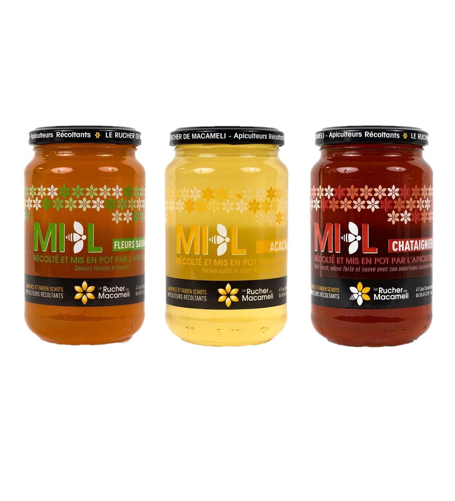 Trio of honeys - Monts du Lyonnais - 500g jar