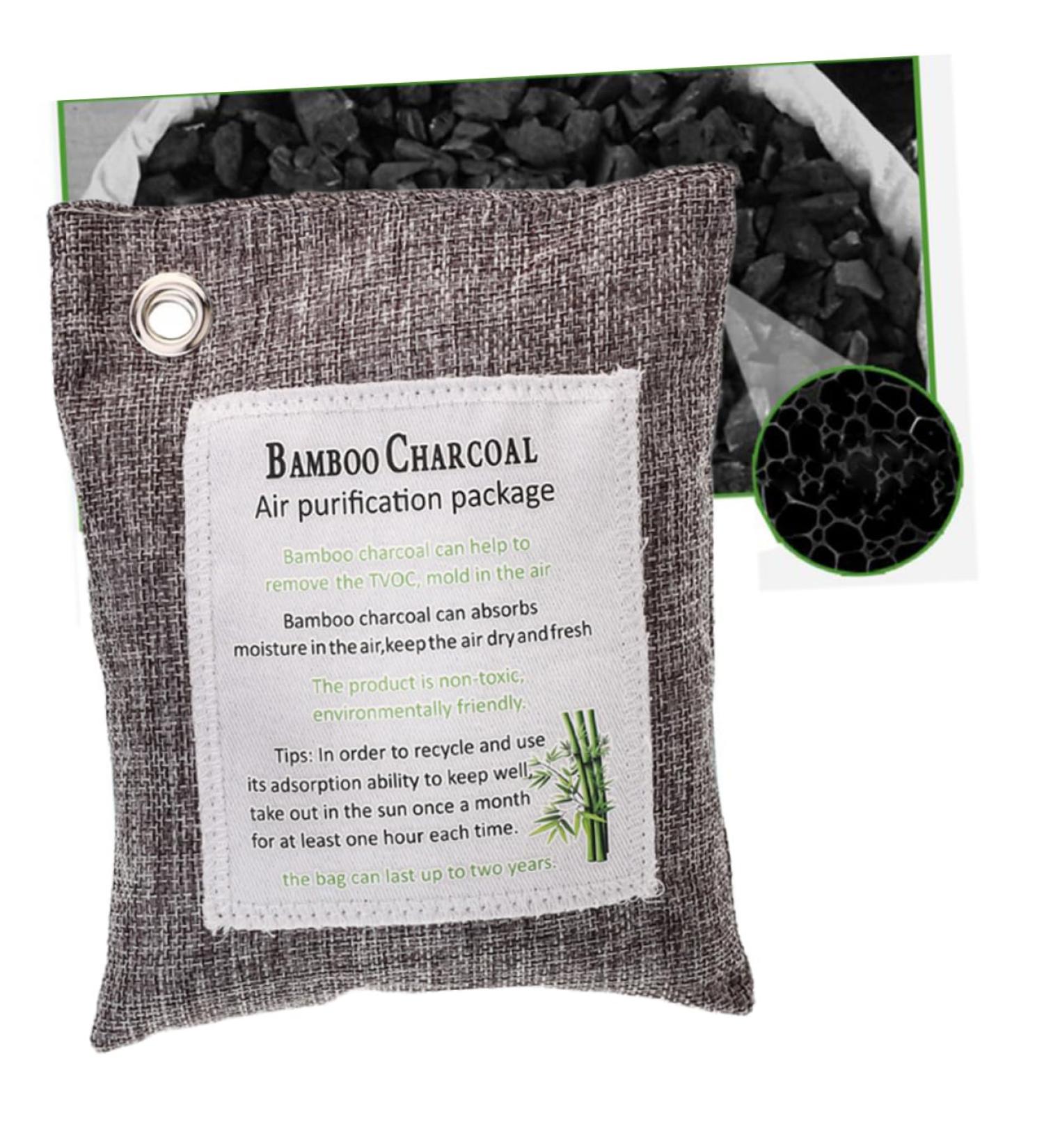 ULTECHNOVO Bamboo Charcoal Bags - 2 Pcs Air Deodorizer Gray | Eco-Friendly Odor Eliminator for Home & Travel - Buy Online on GoSupps.com
