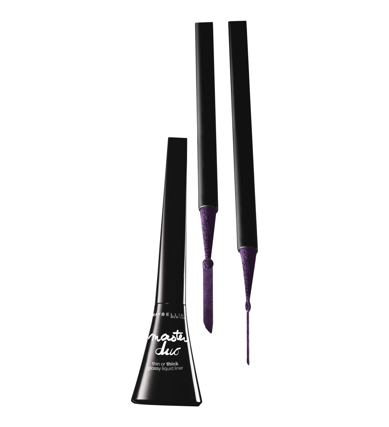 Maybelline New York Eye Studio Master Duo Glossy Liquid Liner  Violet Luster  0.05 Fluid Ounce