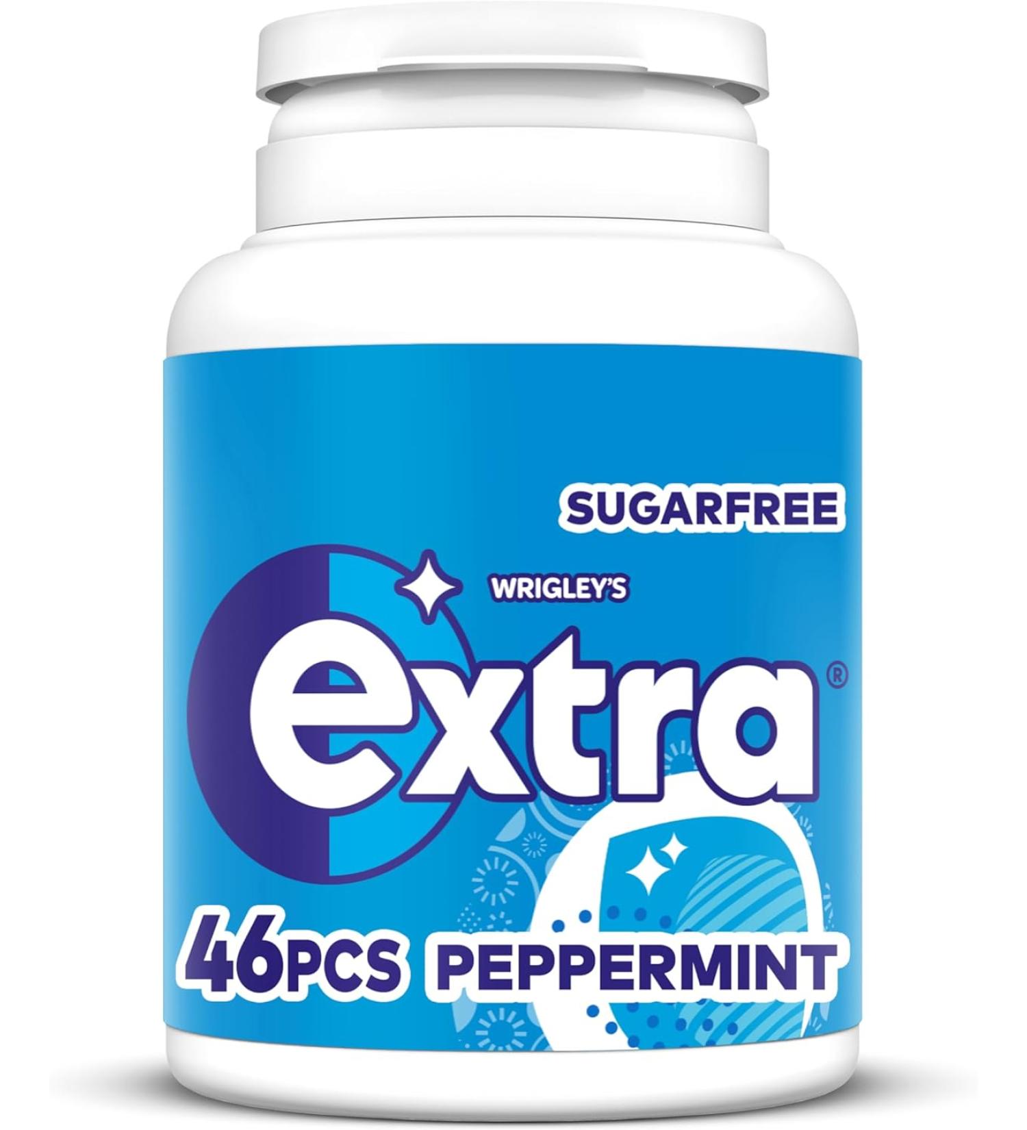 Mars Extra Peppermint Chewing Gum - White - Bottle - 46 Pieces - Buy Online on GoSupps.com