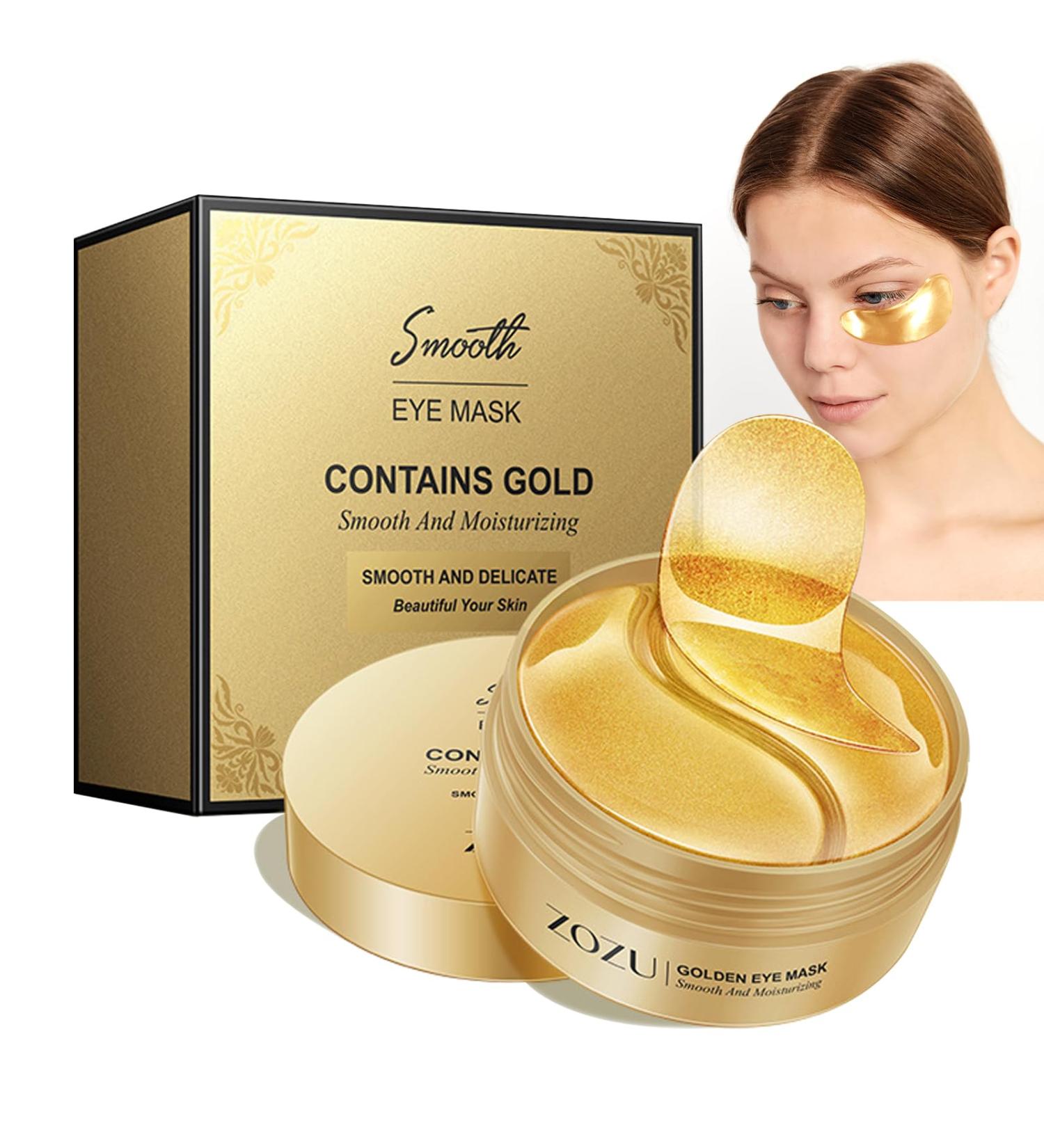 Deepmind 60 Pcs 24K Gold Under Eye Patches - Reduce Dark Circles & Puffiness Smooth Wrinkles with Collagen & Hyaluronic Acid - Moisturizing Eye Masks for All Skin Types - Buy Online on GoSupps.com