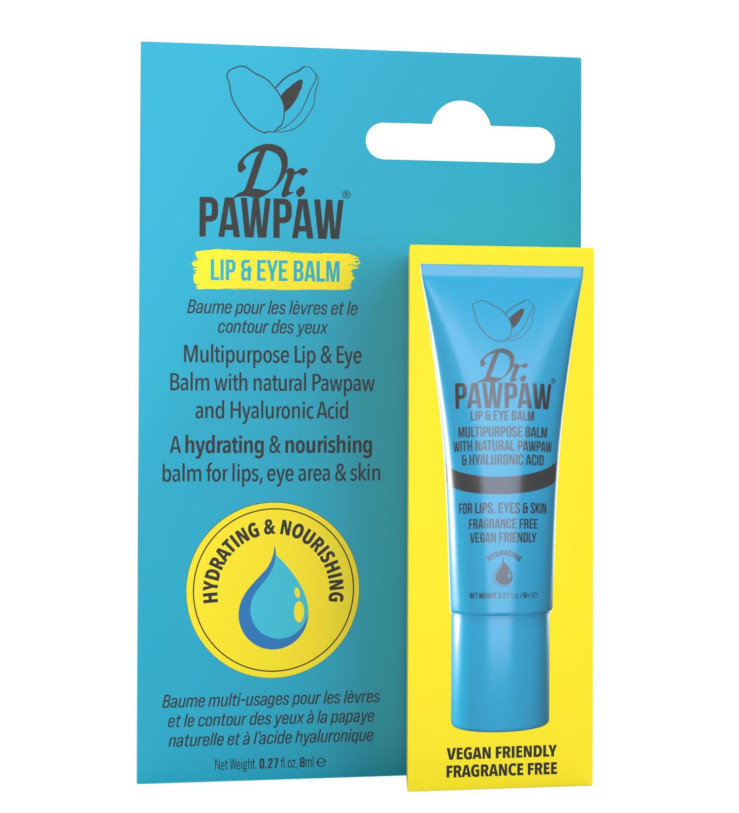 Dr.PAWPAW Lip & Eye Balm - Multipurpose Natural Hydrating Balm for Lips Eyes & Skin | 8 ml - Fragrance-Free Beauty Essential - Buy Online on GoSupps.com