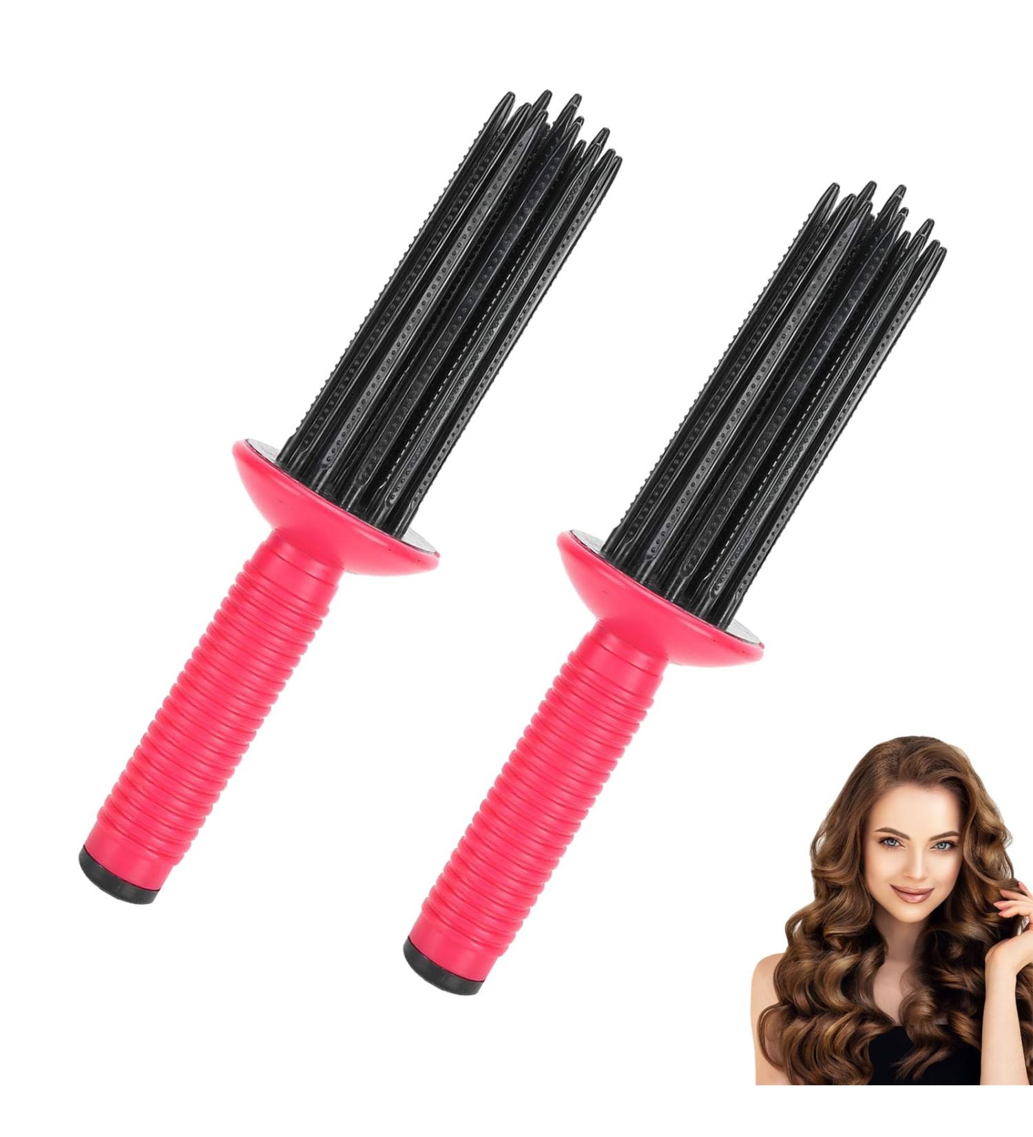 Curling Roll Comb 17 Teeth Curling Wand Portable Anti slip Curling Wand Professional Curly Hair Styling Tools For Hair Salon Home 2 Pack - Buy Online on GoSupps.com