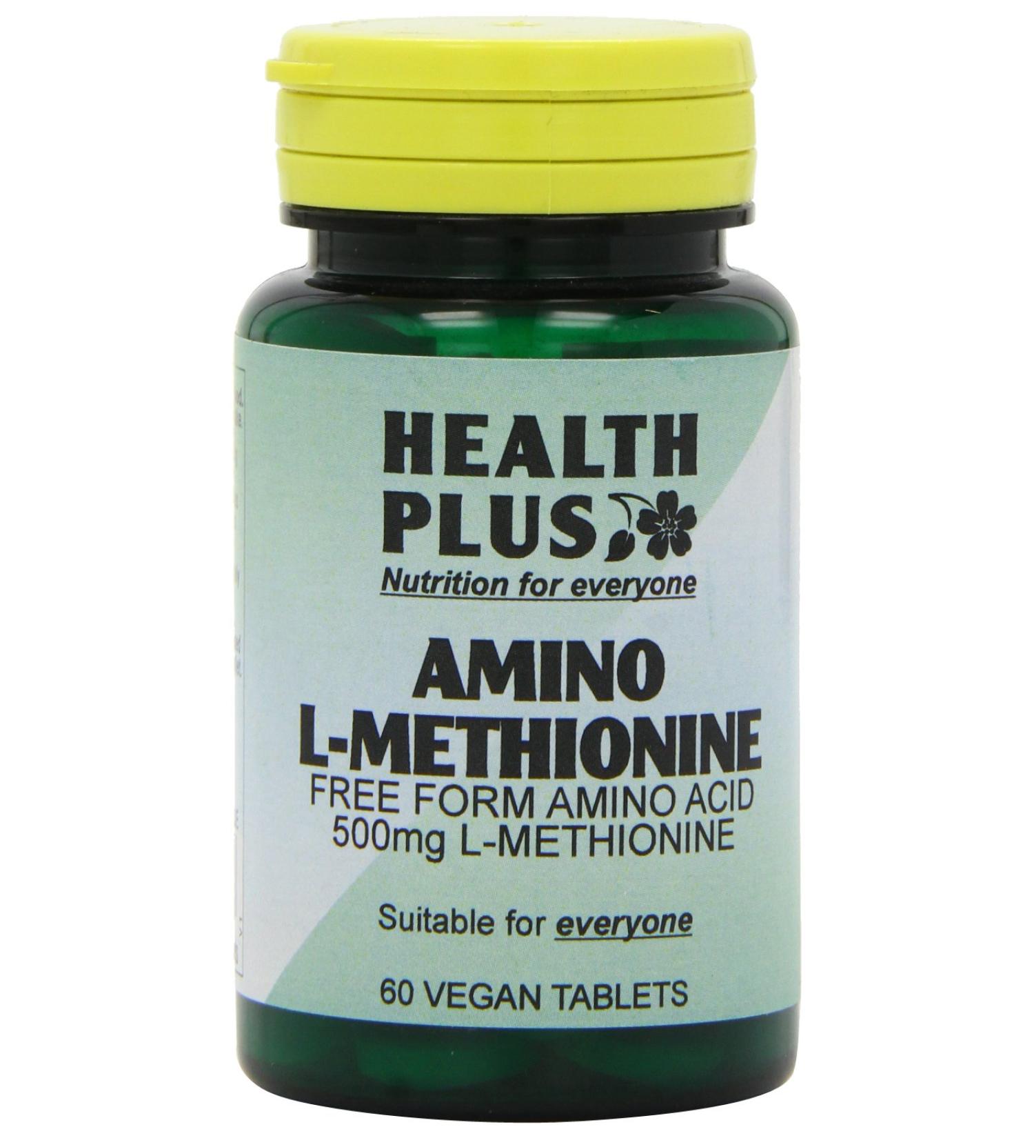 Health Plus L-Methionine 500mg Amino Acid Supplement - 60 Tablets - Buy Online on GoSupps.com