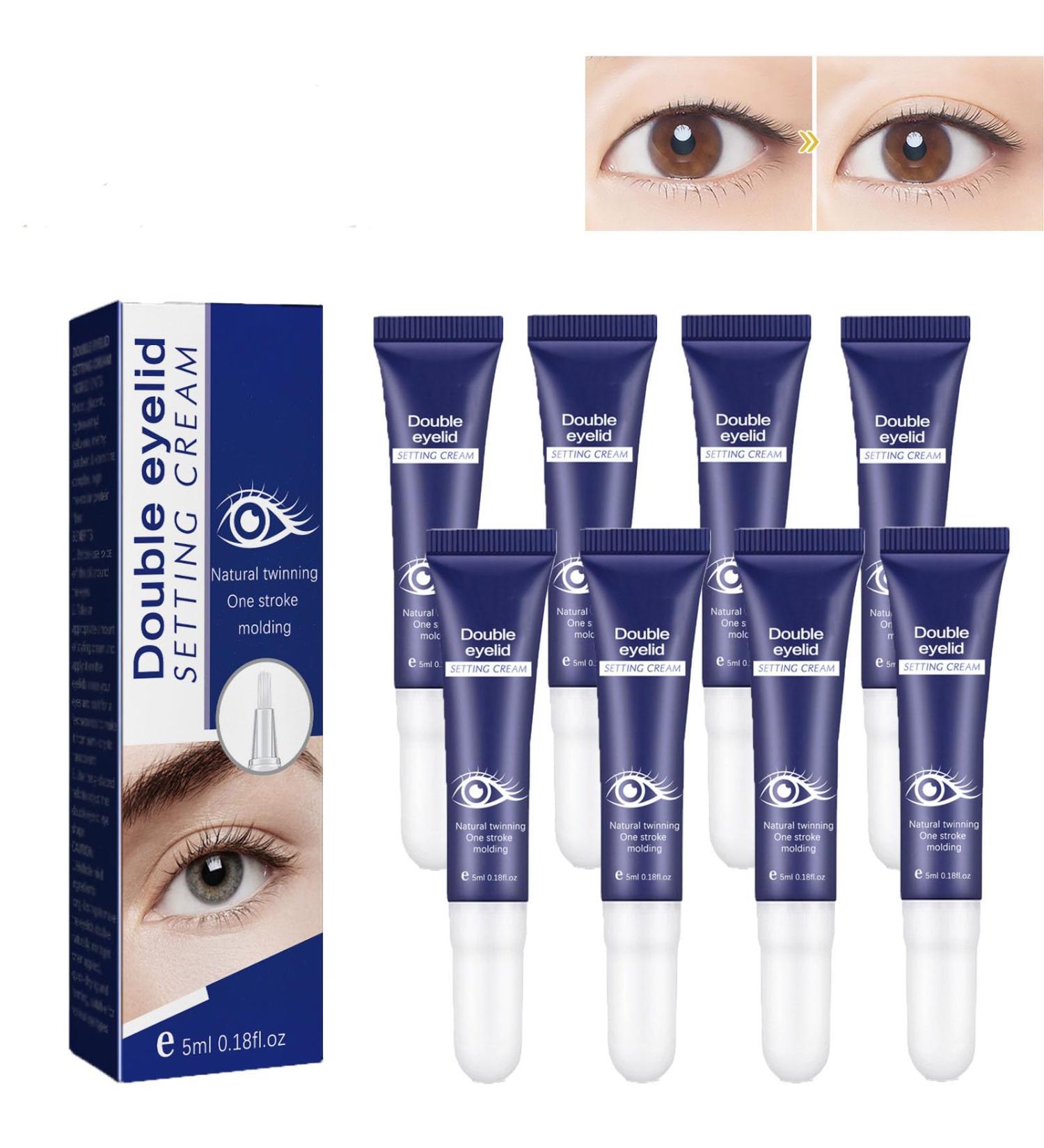  homomdy Fixing cream for double eyelids styling cream for double eyelids defining cream for eyelids Bigeyes Lifting long-lasting double eyelid cream for a natural look (8 pcs) - Buy Online on GoSupps.com