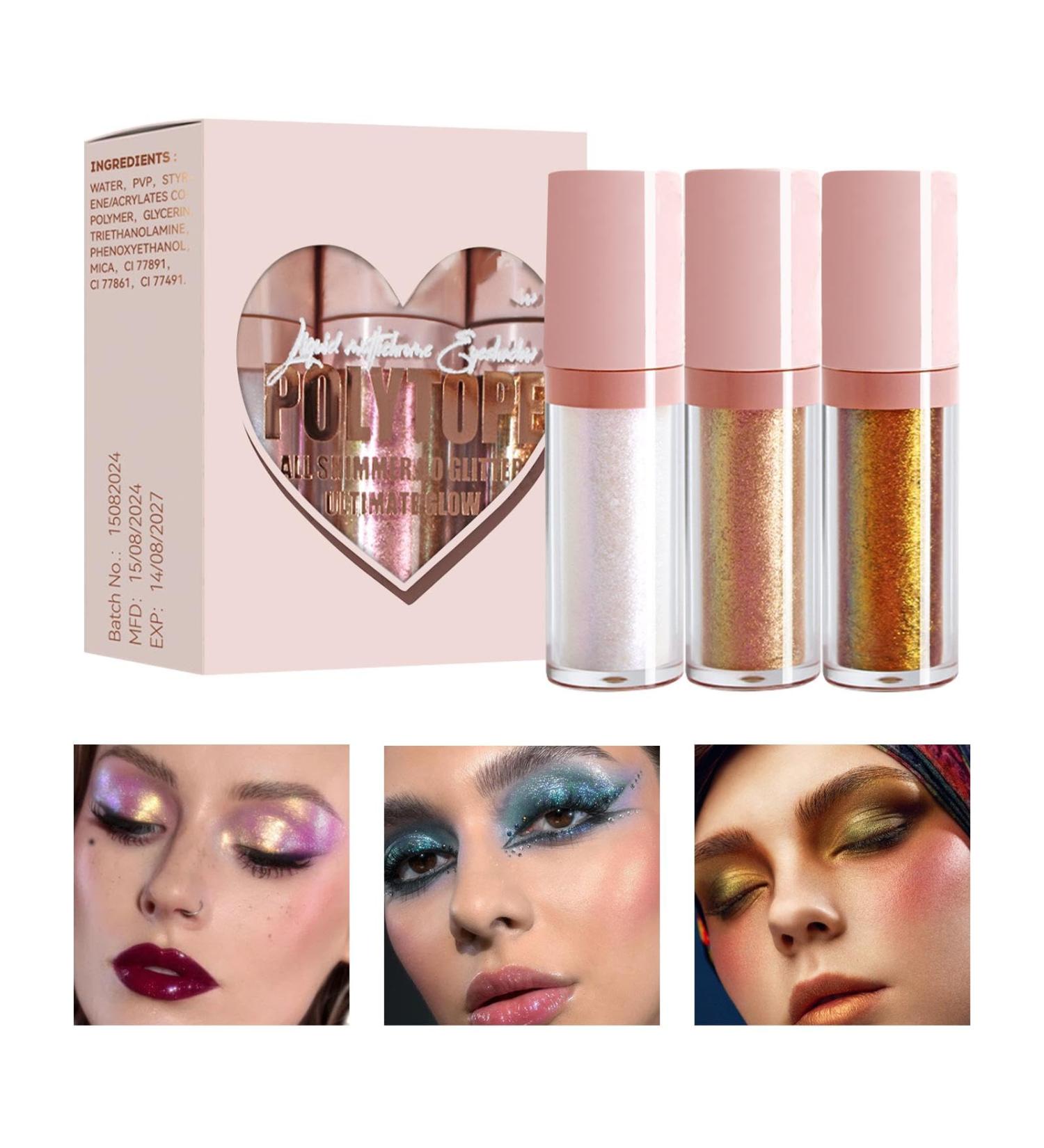 Liquid Chameleon Eyeshadow - Convenient 3X High- Multi-Dimensional Eyeshadows - Long Lasting Highly Pigment Glitter Eyeshadows Makeup For Halloween Party - Buy Online on GoSupps.com
