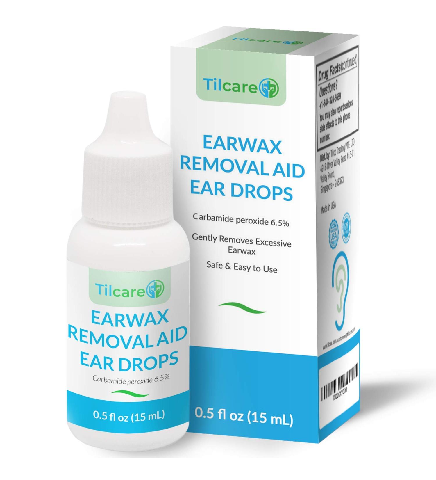 Tilcare Ear Wax Removal Drops - Gentle Ear Cleaning Solution for Adults and Kids - 0.5 Fl Oz - Buy Online on GoSupps.com