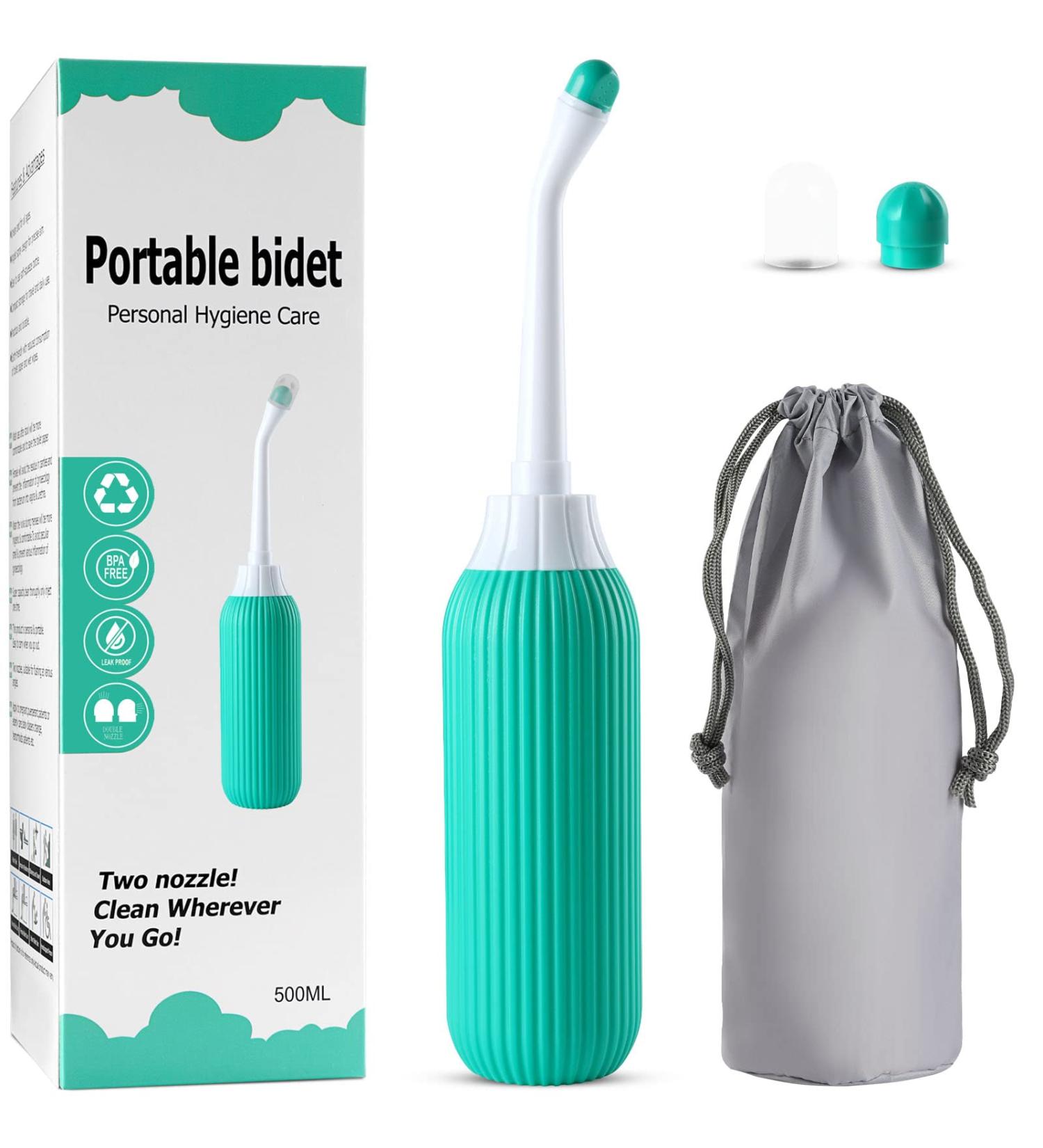 xmyunsong Upside Down Peri Bottle 17oz - Portable Travel Bidet for Postpartum & Feminine Care Green - Buy Online on GoSupps.com