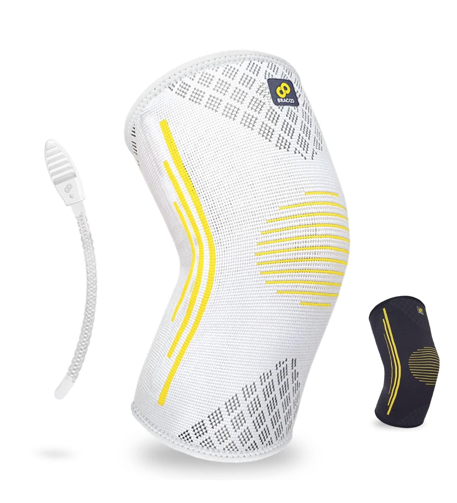 BRACOO Knee Brace with Side Stabilizers - Compression Sleeve for Arthritis Pain & Injury Recovery - Small Gray - Buy Online on GoSupps.com