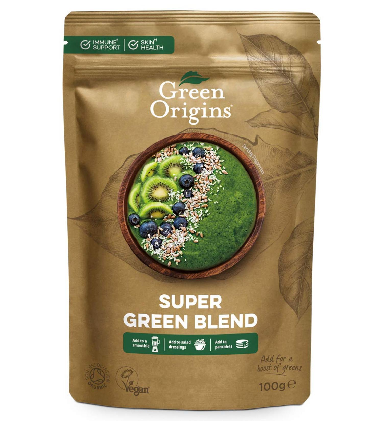 Green Origins Organic Super Green Blend Powder 100g - Pack of 1 - Buy Online on GoSupps.com