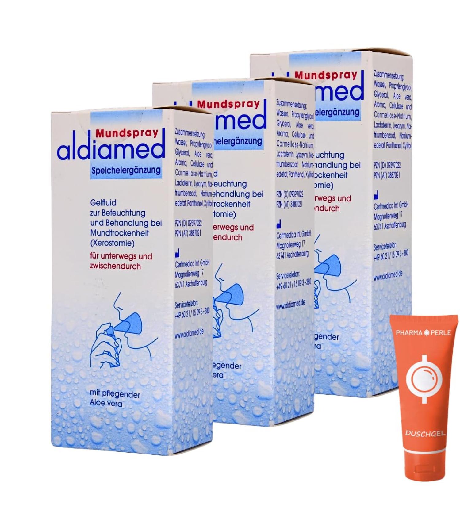ALDIAMED Mundspray 3x50ml | Saliva Moisturizer & Dry Mouth Treatment | Mild Taste | Travel-Friendly Savings Set - Buy Online on GoSupps.com