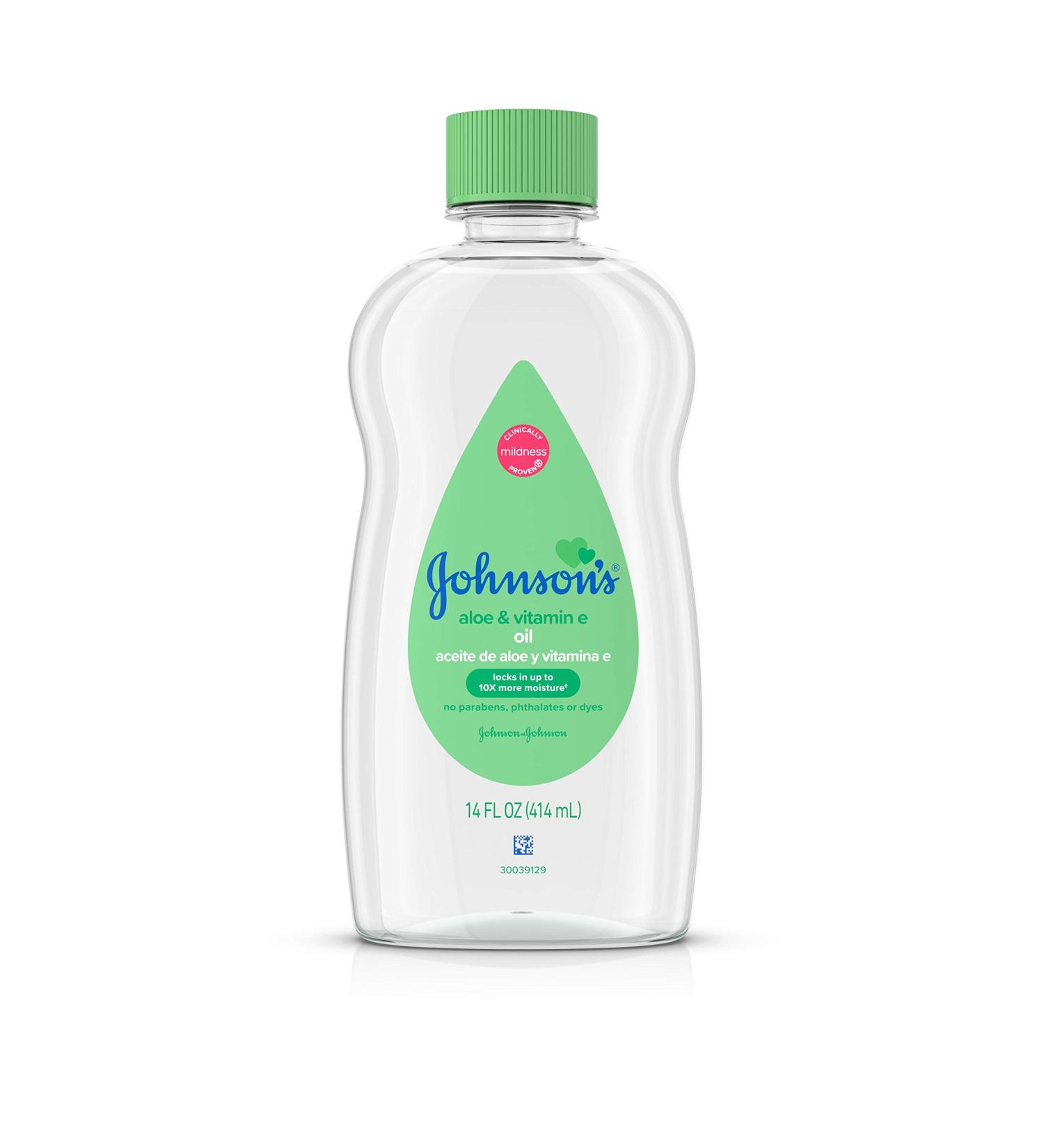 Johnson's Baby Oil 14 fl. oz - Enriched with Aloe Vera and Vitamin E - Buy Online on GoSupps.com
