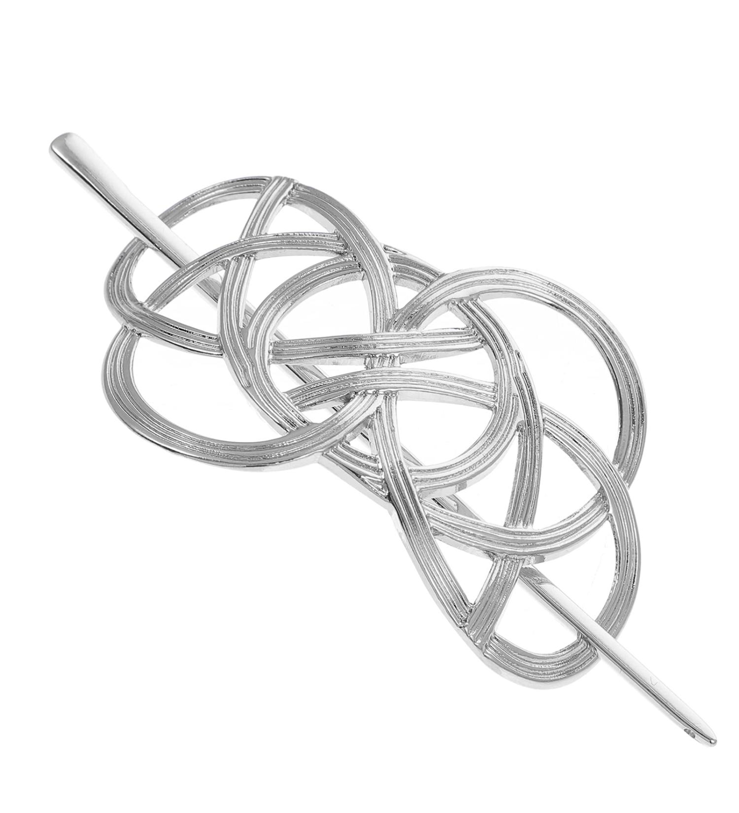 Minkissy Celtic Wedding Hair Clip - Vintage Irish Viking Hair Barrette for Women in Silver - Buy Online on GoSupps.com