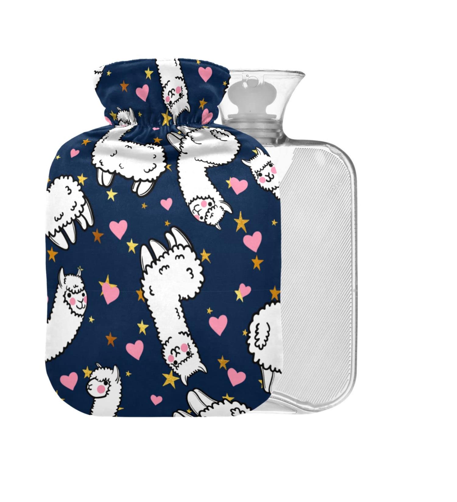 Buy Cute Llama Hot Water Bottle | BPA Free 2L Alpaca Cover for Pain Relief | International Shipping - Buy Online on GoSupps.com