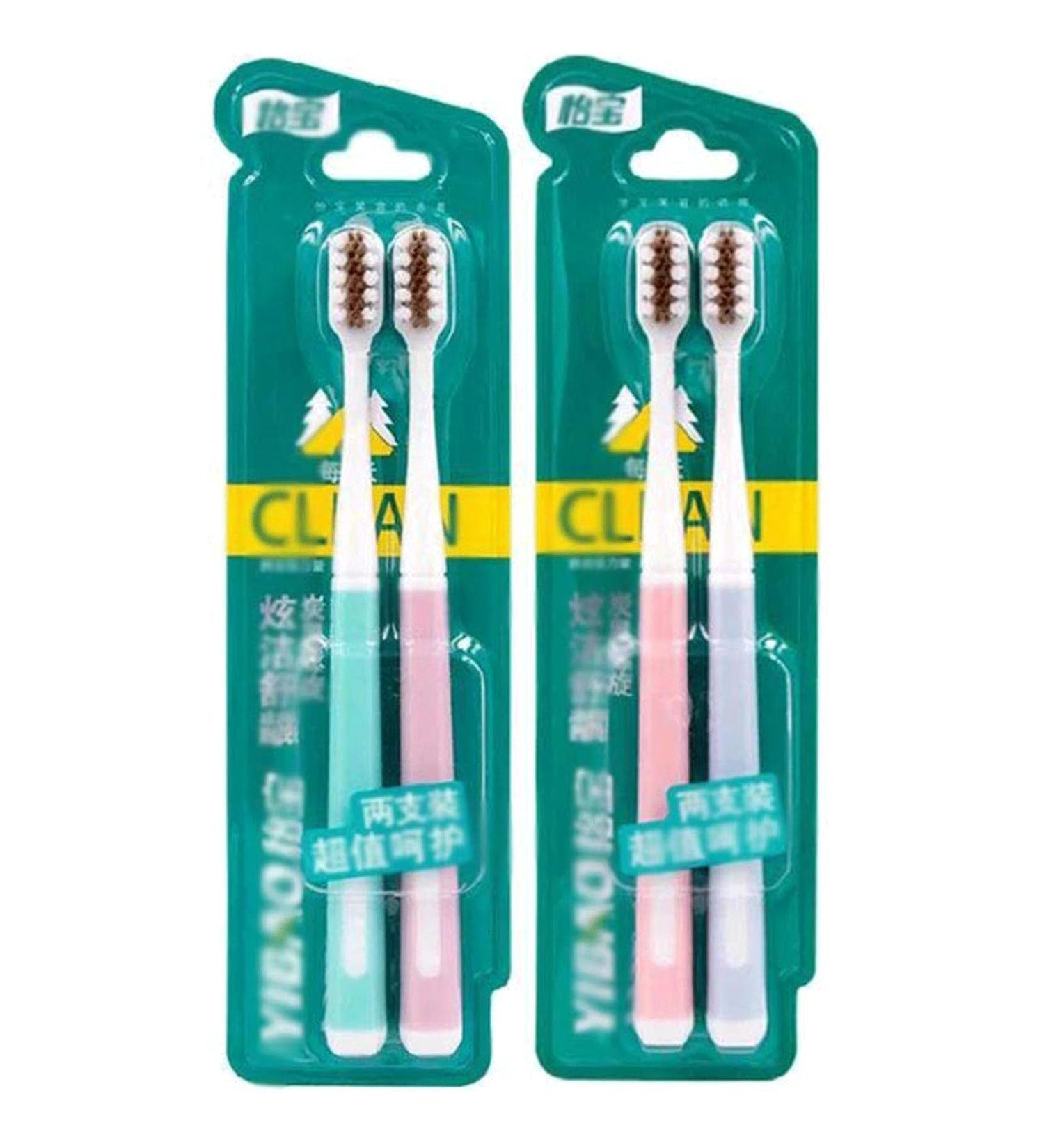 WXPJMDFC Spiral Bristle Toothbrushes - Manual Deep Cleaning Pack of 4 for Stain & Plaque Removal | Body Care Essentials - Buy Online on GoSupps.com