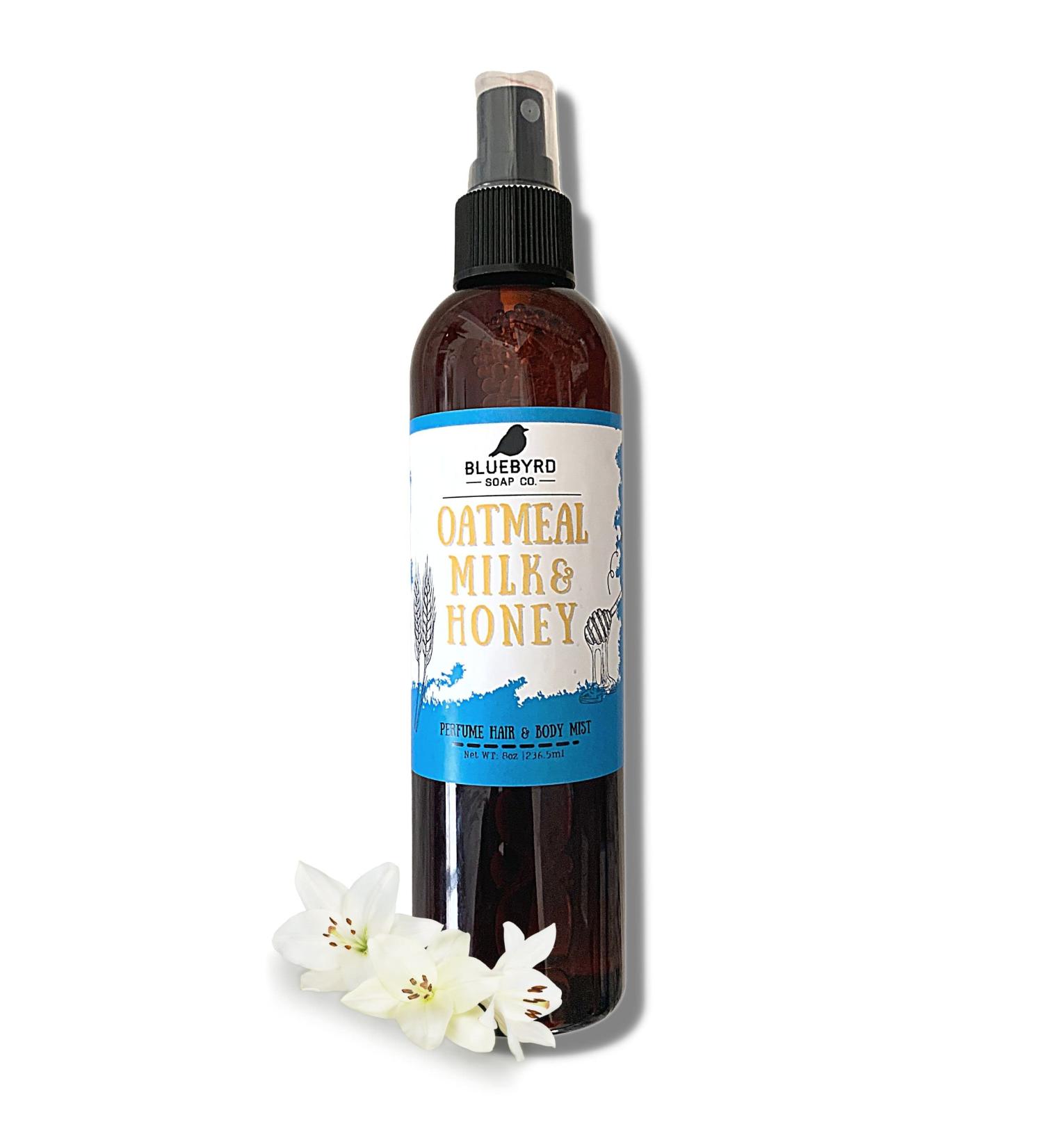 Bluebyrd Oatmeal Milk Honey Body & Hair Fragrance | Alcohol-Free Perfume Body Mist with Notes of Sweet Warm Vanilla | Vegan Beauty Cruelty-Free Weightless Hair & Body Mist (Honey) - Buy Online on GoSupps.com