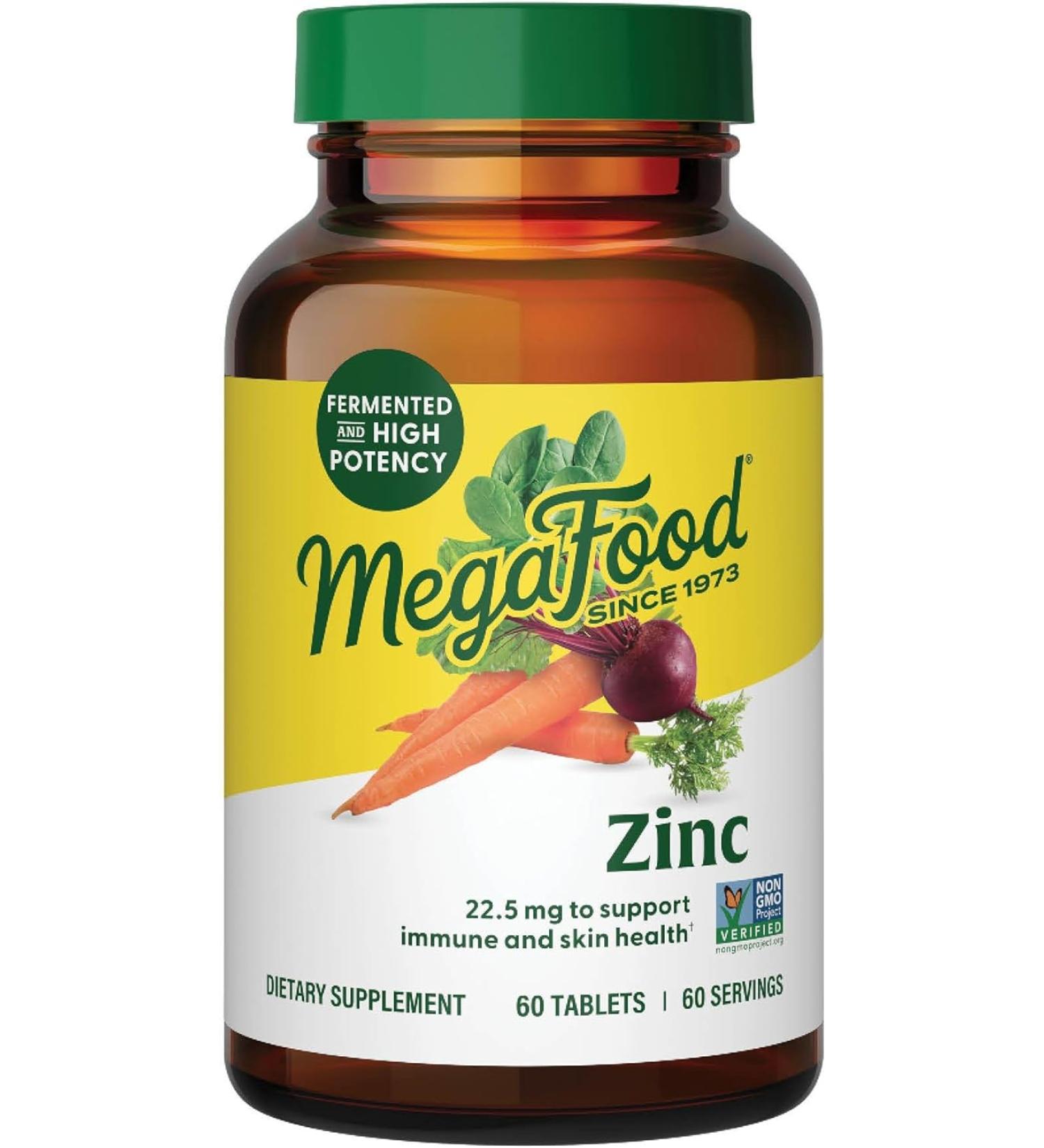 Buy MegaFood Zinc Tablets - 60 Count for Immune Support & Health - Buy Online on GoSupps.com