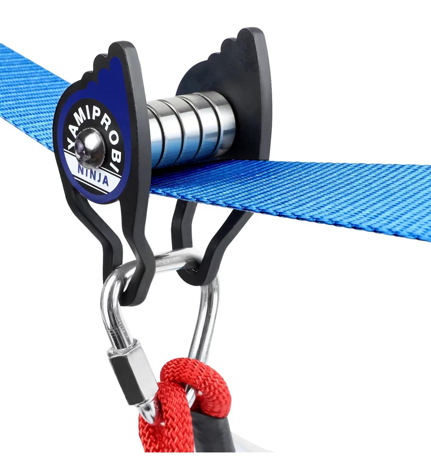 YAMIPROBI Slackline Pulley - Slackline Accessories for Your Ninja Warrior Obstacle Course for Kids - Zipline Backyard Accessories for Kids & Adults a Dynamic Way - Patents Pending - Buy Online on GoSupps.com
