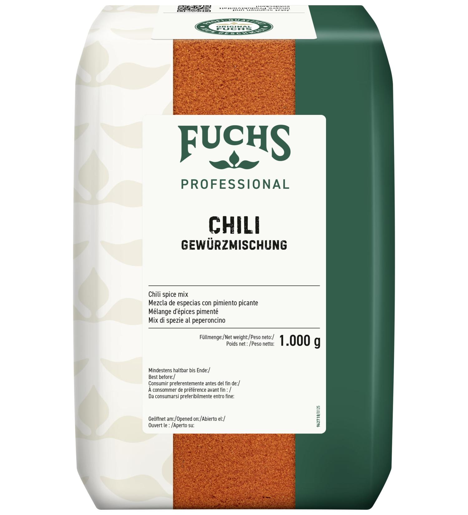 Fuchs Professional - M lange d' pices piment | Pour les plats ardents tels que le chili la carne | Qualit professionnelle pour les gros consommateurs | 1 kg dans un sac - Buy Online on GoSupps.com