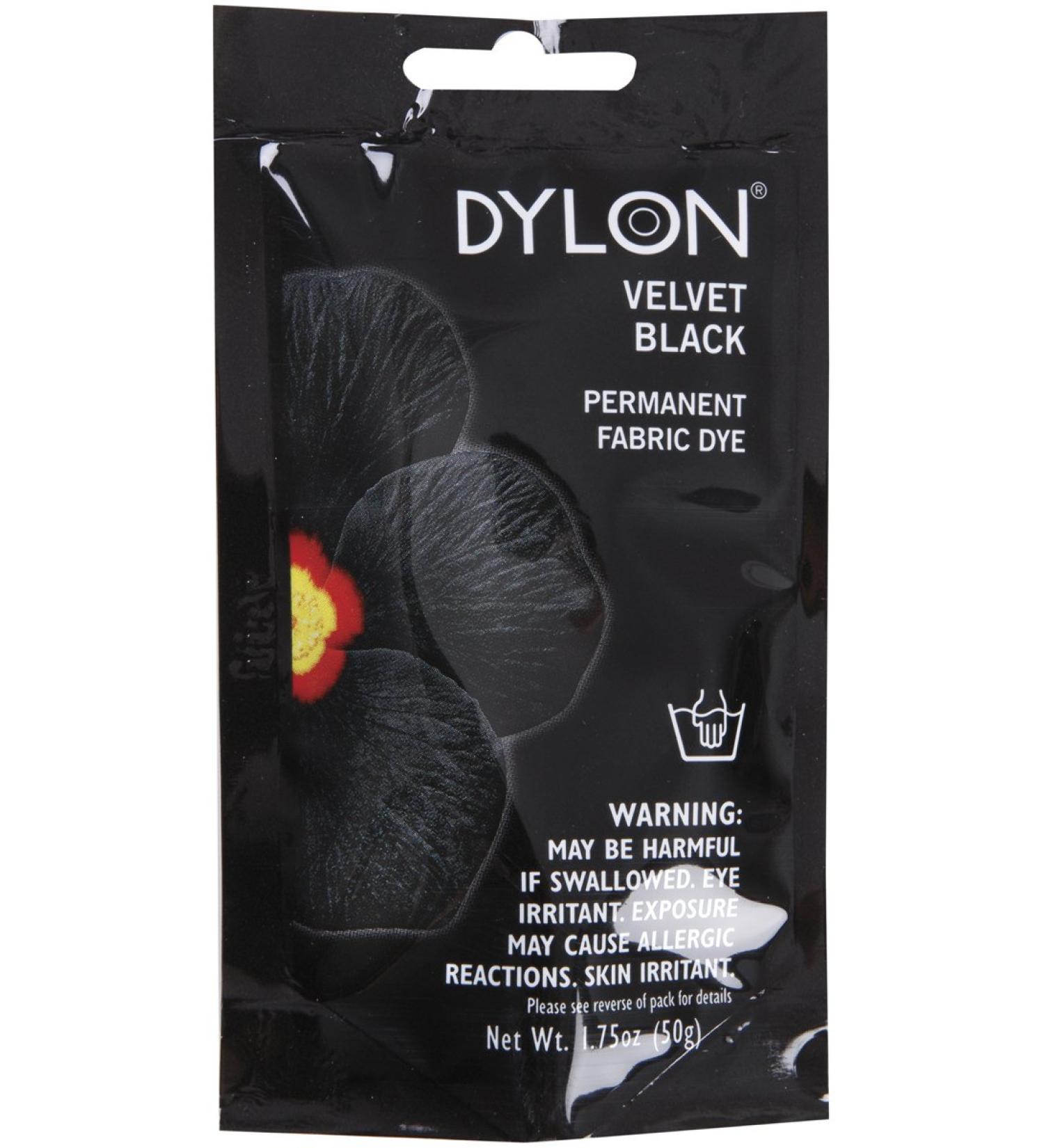 DYLON Hand Dye Powder in Velvet Black - Perfect for DIY Fabric Projects - Buy Online on GoSupps.com