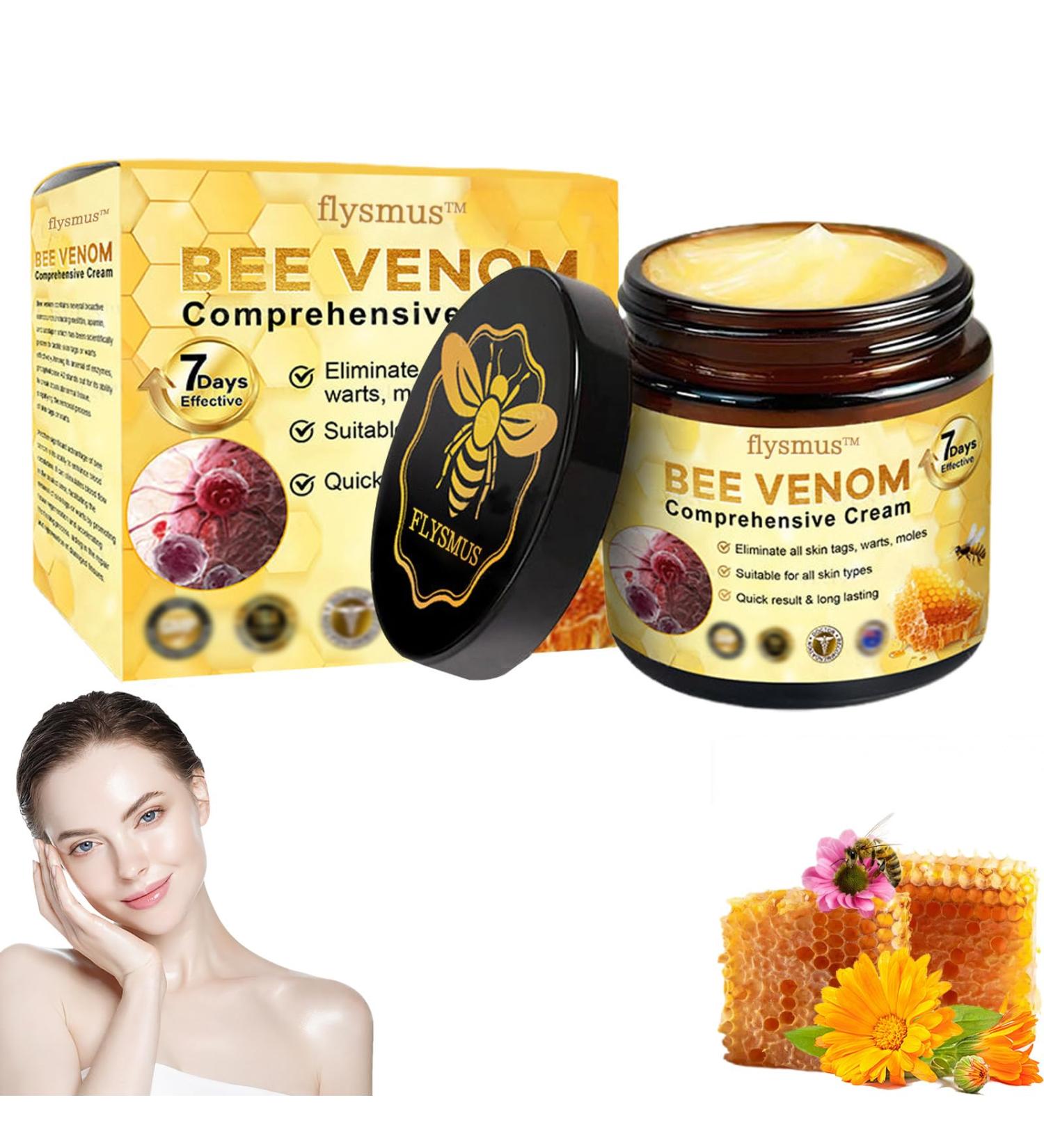 Flysmus Bee Venom Comprehensive Cream Professional Bee Venom Skin Treatment Cream for Removing and Repair Natural Bee Venom Cream Suitable for All Skin Types (1PC) - Buy Online on GoSupps.com