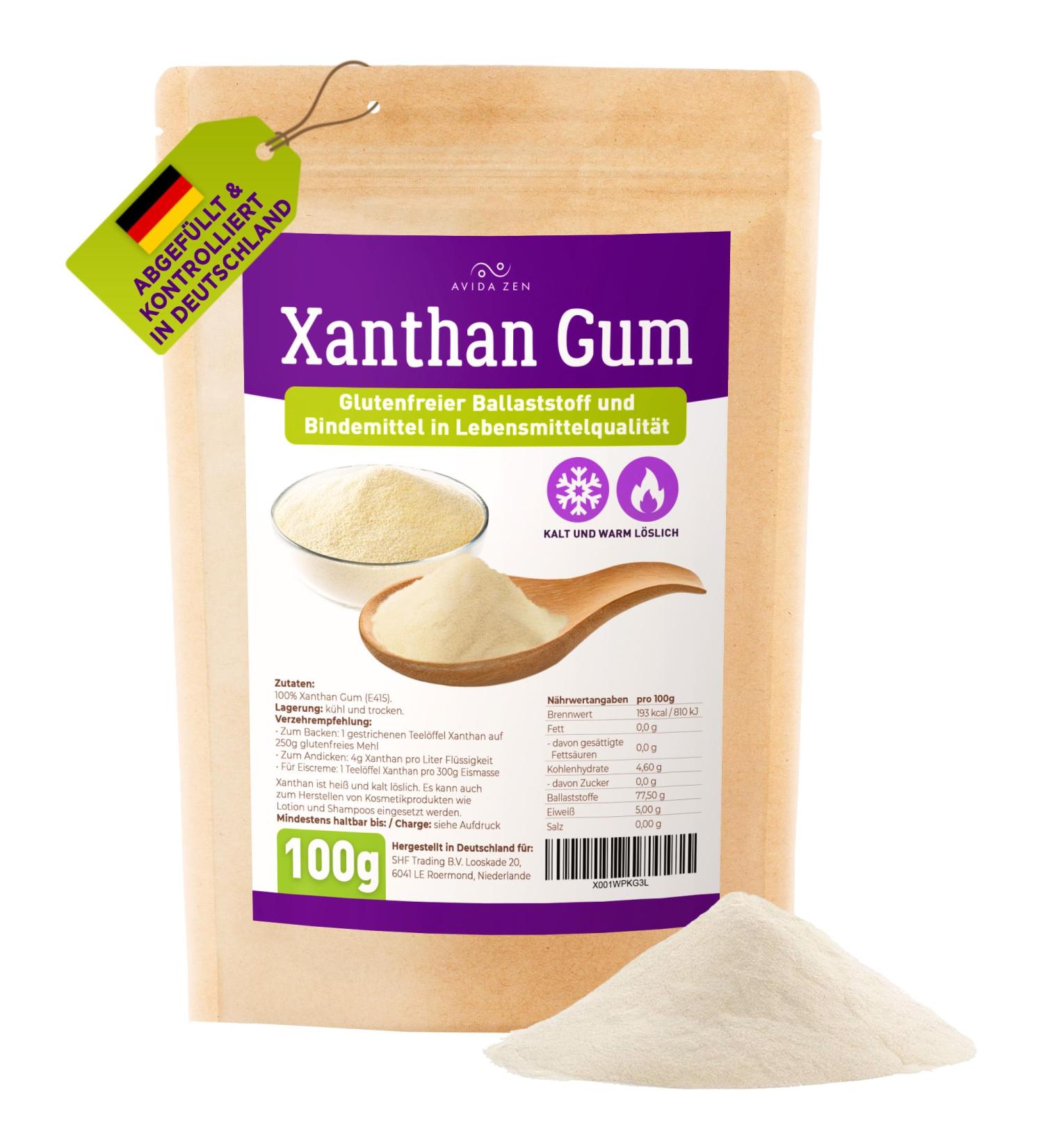 Xanthan Gum Powder 250g | Vegan & Gluten-Free Stabilizer for Ice Cream Soups & Sauces | Food Quality Binder - Buy Online on GoSupps.com